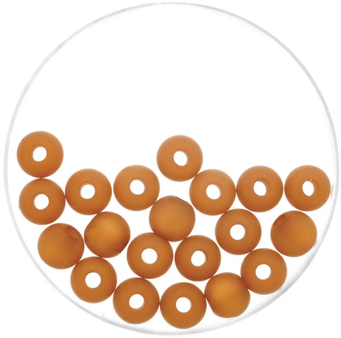 Glorex Perle Polaris 6 mm 20 Stück, matt hellbraun
