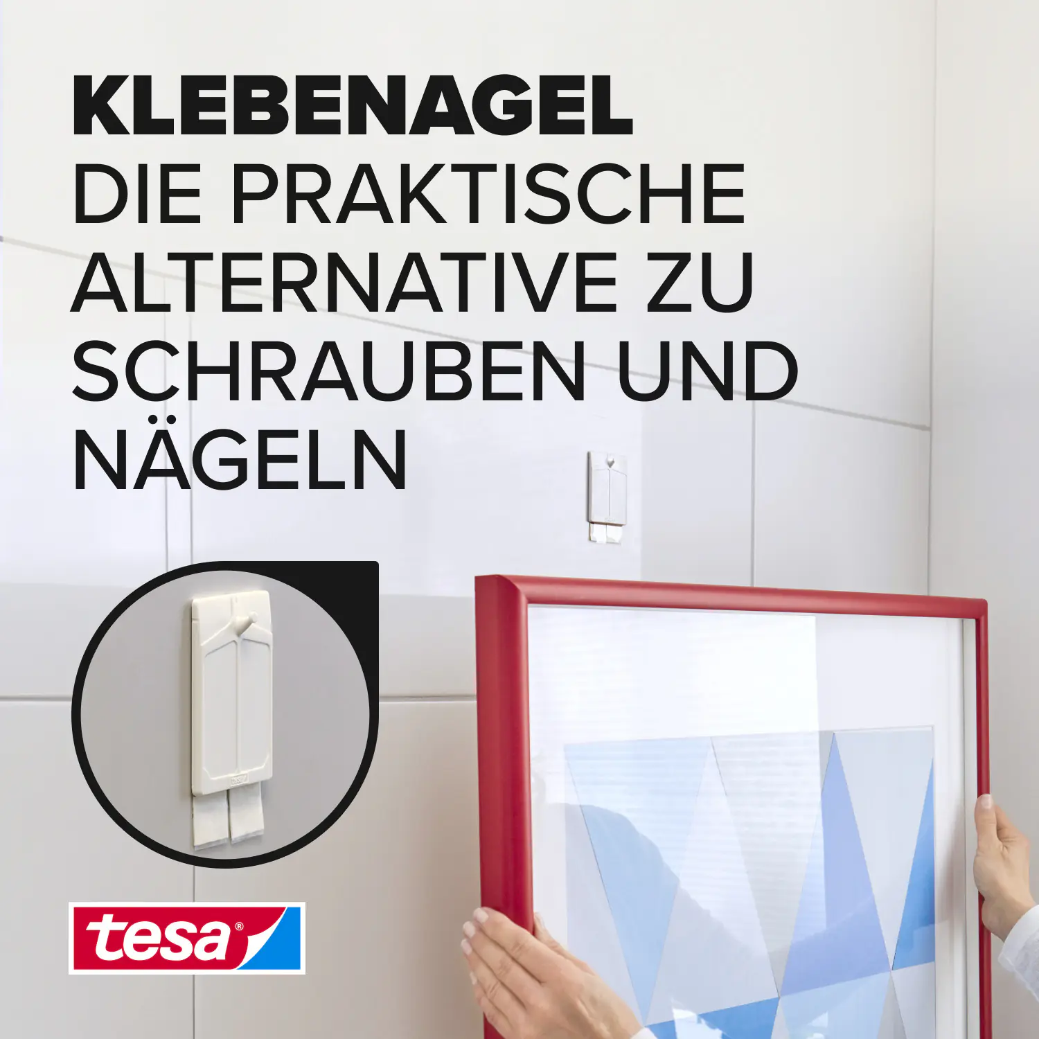 tesa Klebenagel Traglast 4 kg, 2 Stück
