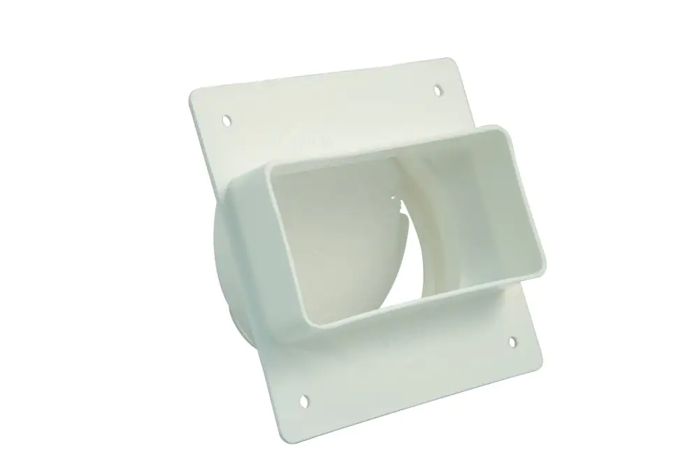 Marley Flachkanal 110 Adapter rund / eckig Rohranschluss, Ø 100 mm, mit Rückstauklappe