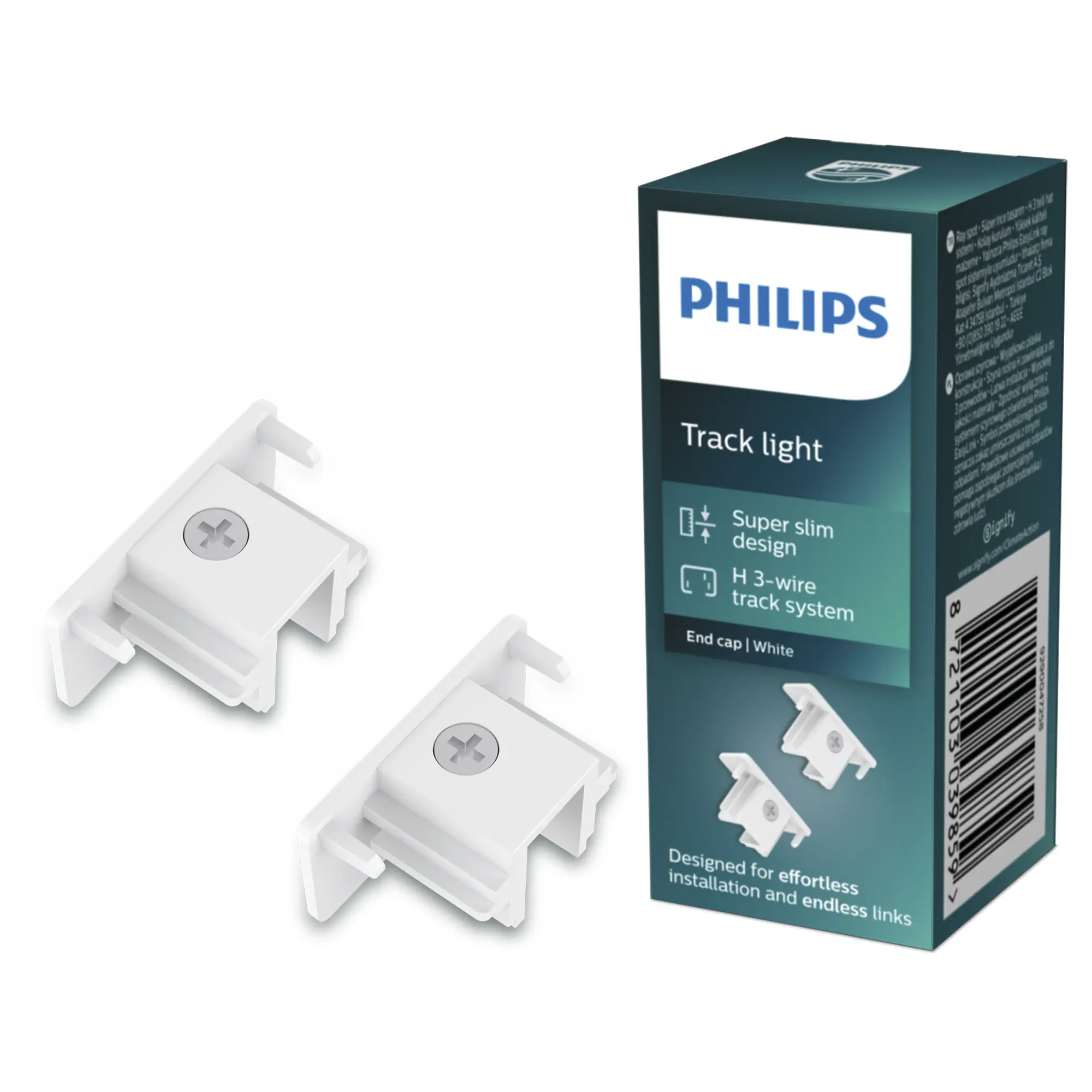 Philips EasyLink Endkappen 2 Stück weiß