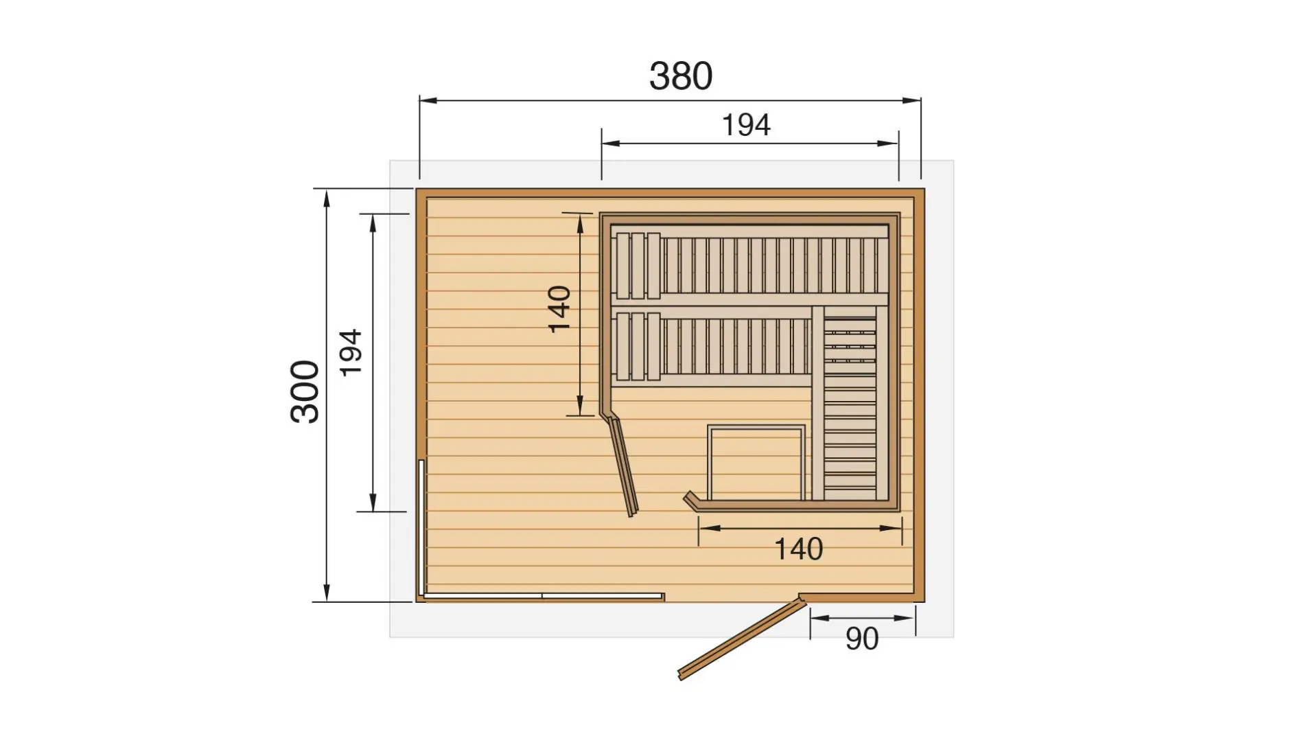 Weka Design-Saunahaus CUBILIS Sparset 7,5 kw BioS