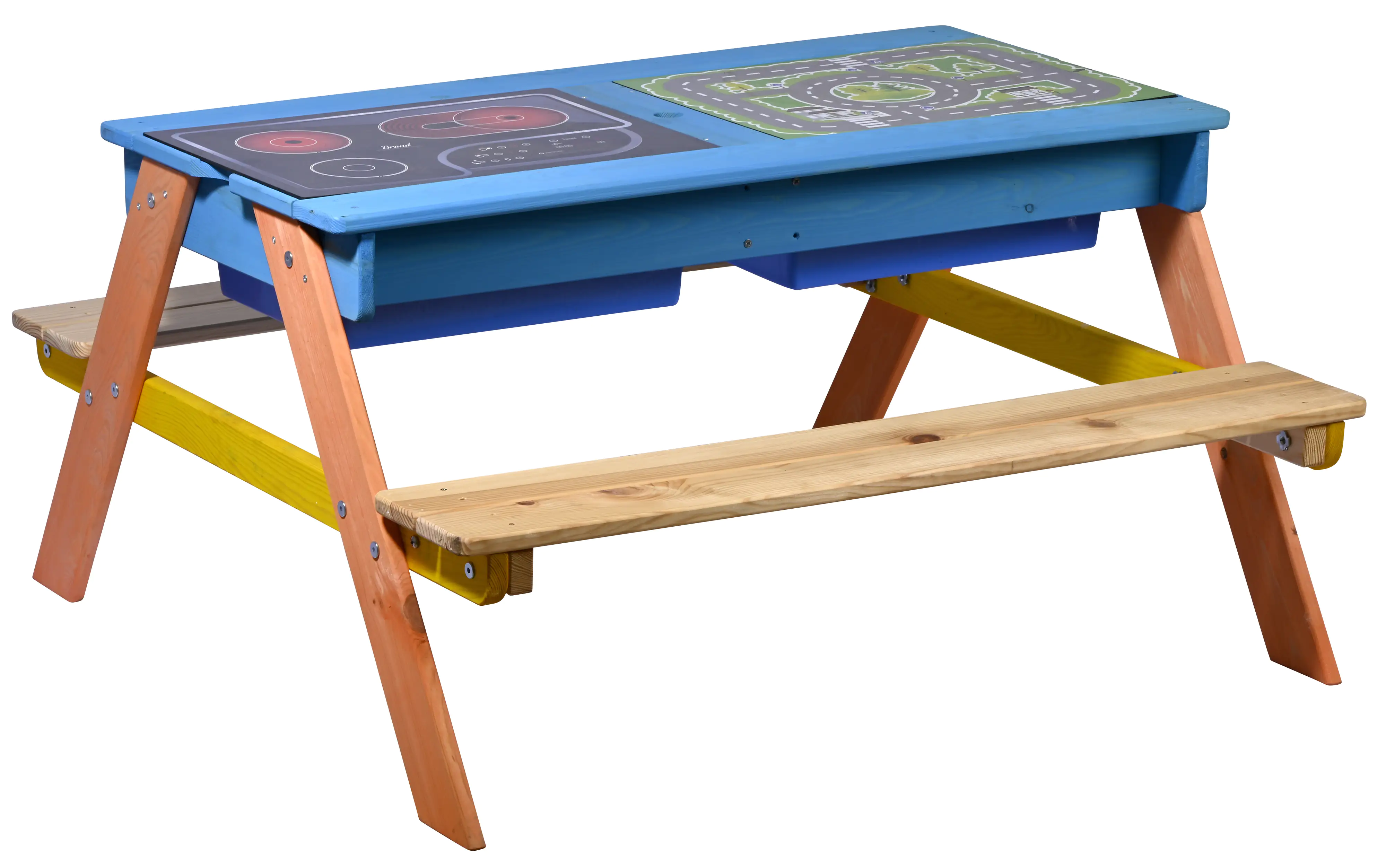 Dobar Picknicktisch inkl. Matschkiste 94 x 94 x 5057 cm