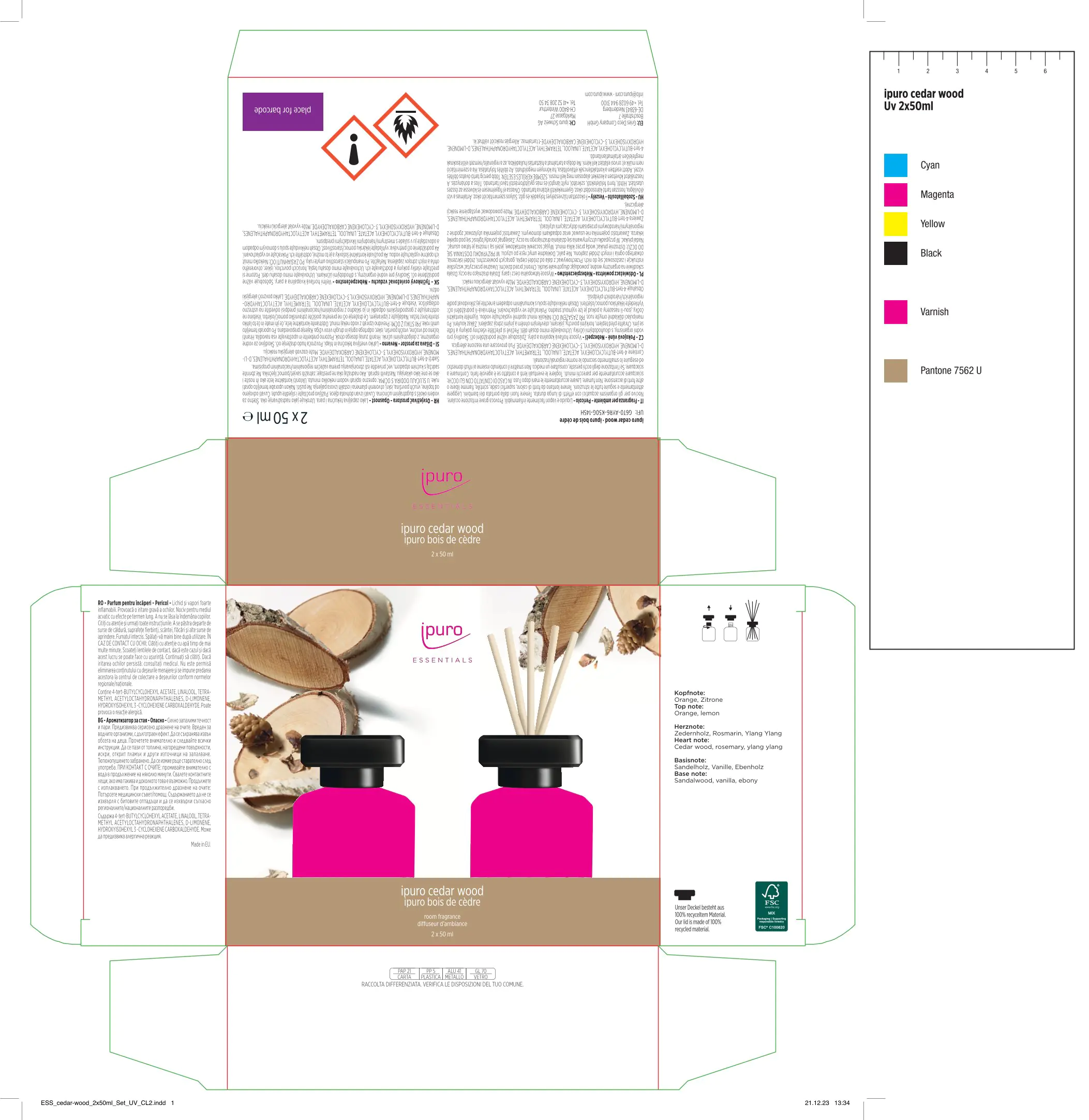 ipuro ESSENTIALS Raumduft Set Cedar Wood 2 x 50 ml