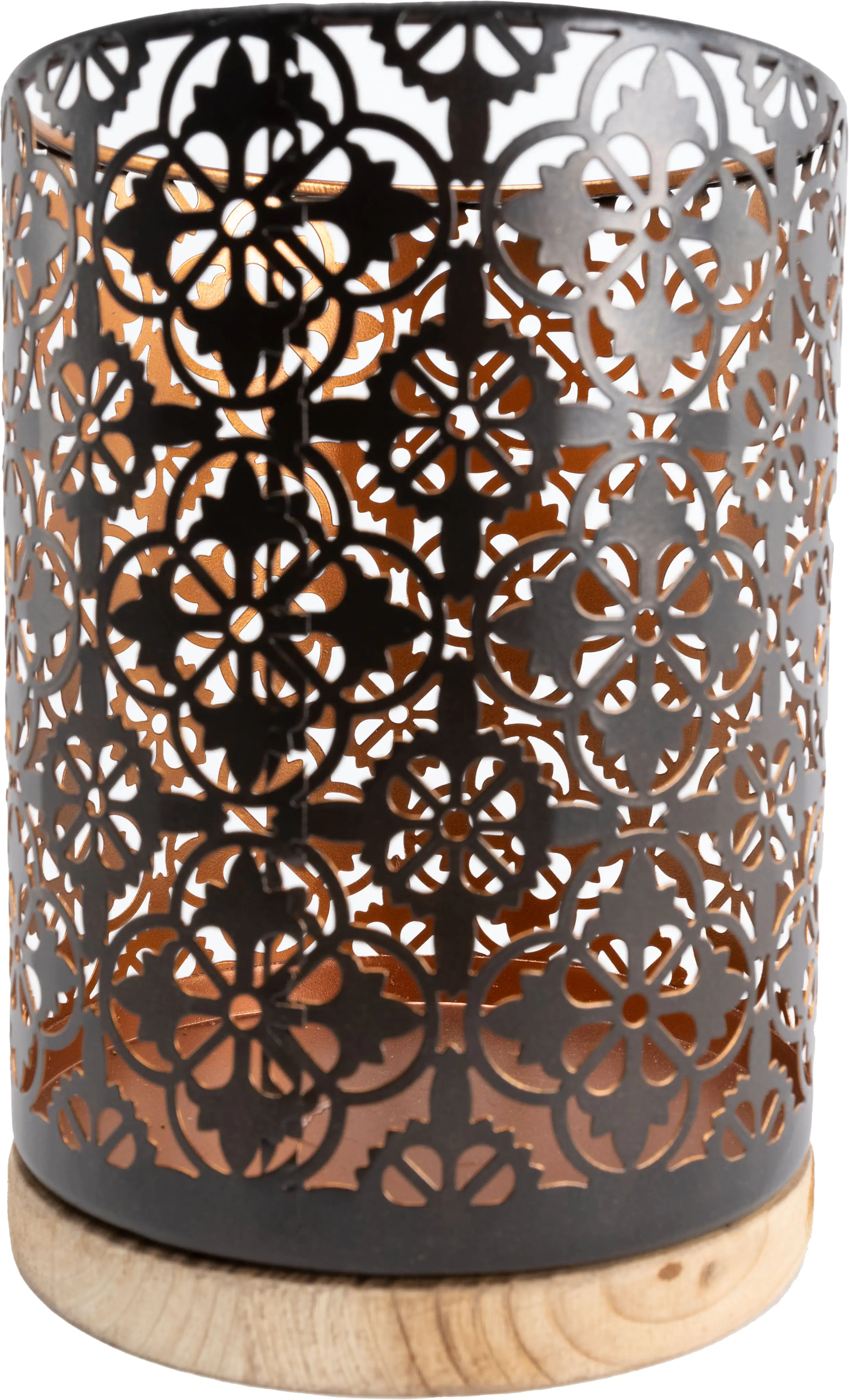 TrendLine Windlicht Metall Ø 12 cm schwarz gold