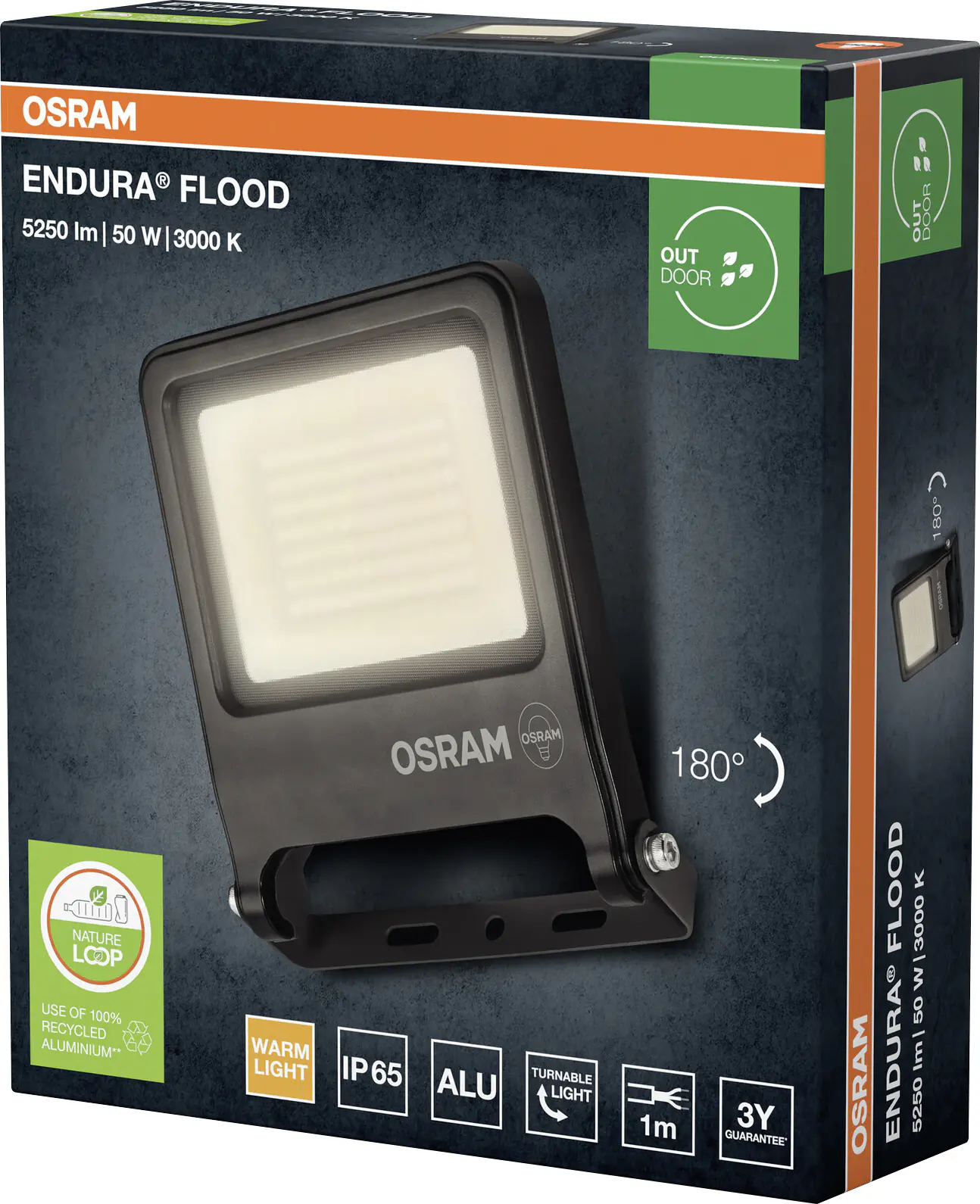 Osram Außenleuchte Endura Flood 50W PCR dunkelgrau warmweiß Osram Außenleuchte Endura Flood 50W PCR dunkelgrau warmweiß