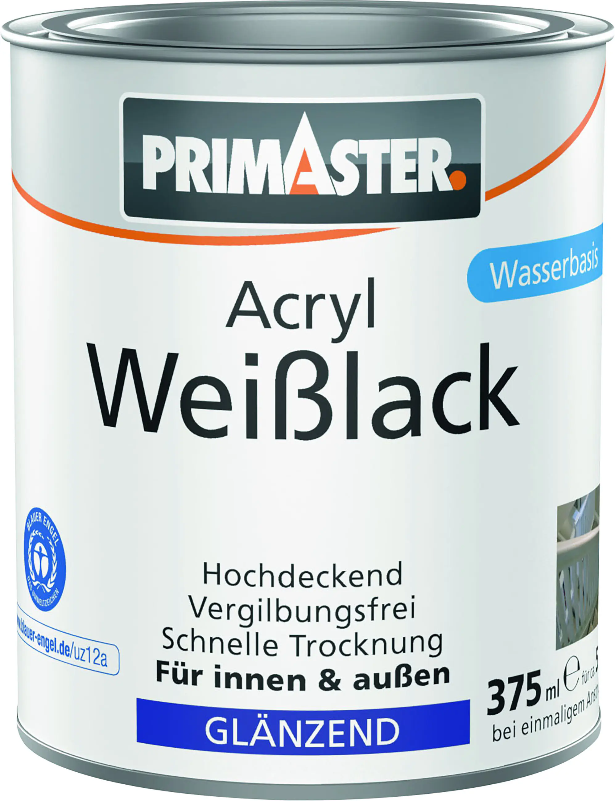 Primaster Acryl Weißlack glänzend 375 ml