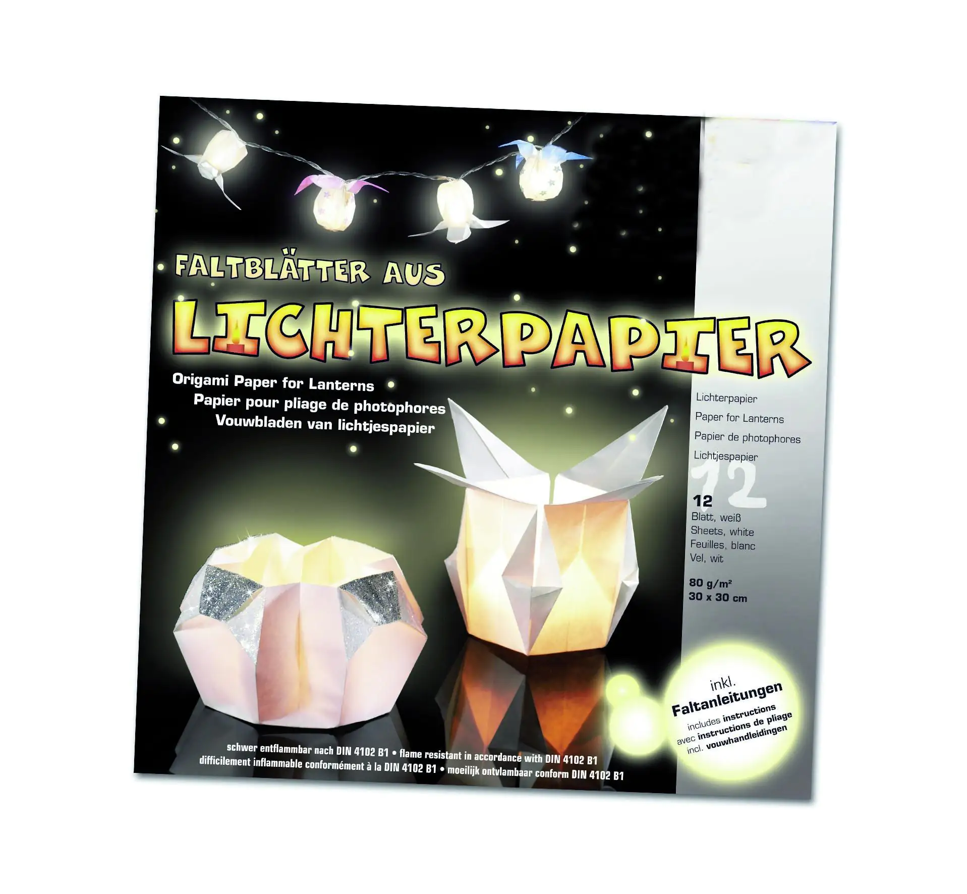 Glorex Lichterpapier weiß, 12 Blatt
