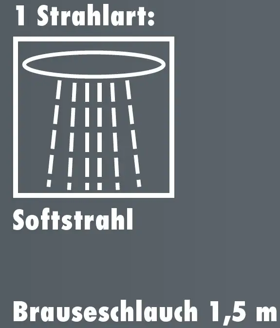 Primaster Handbrause-Set Slim chrom mit Brauseschlauch 1,5 m