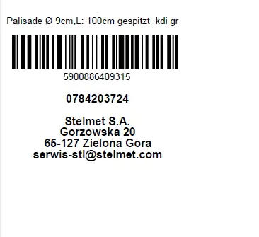 Palisade Ø 9 cm, Länge 100 cm, kesseldruckimprägniert