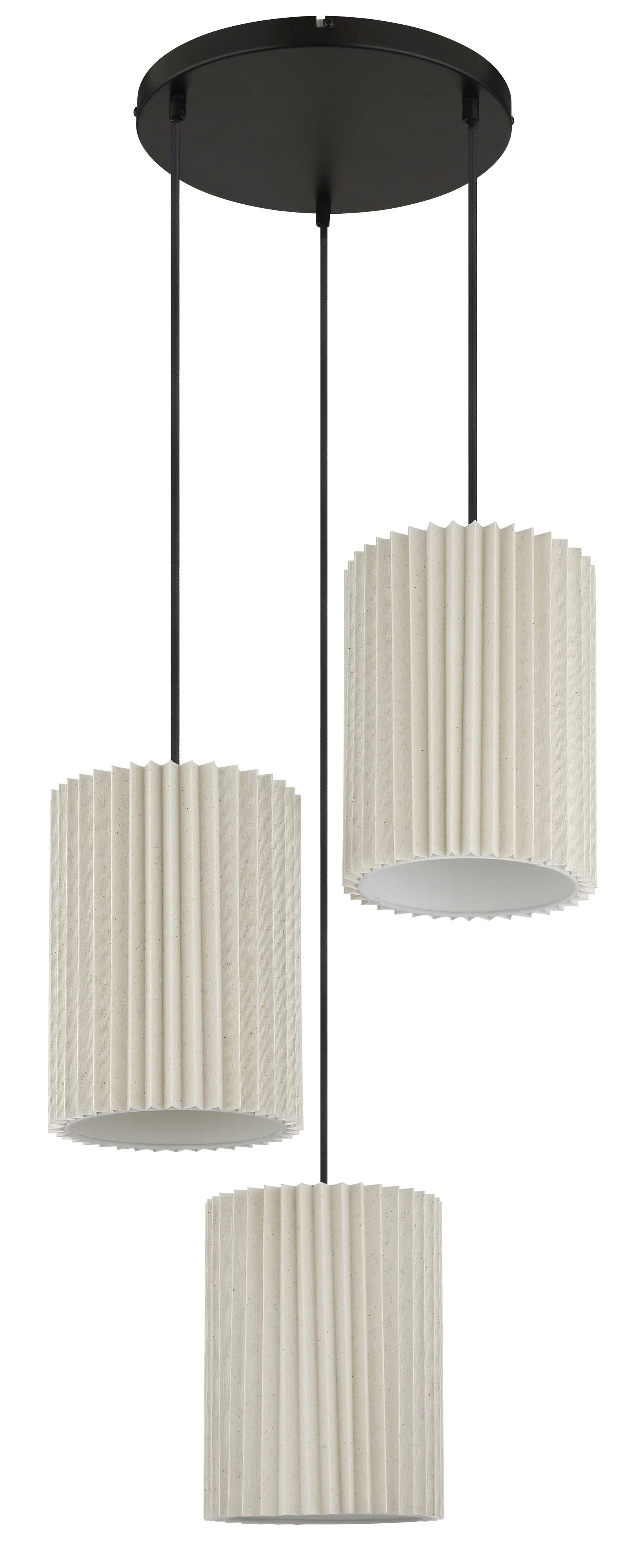 Globo Hängeleuchte Page Ø 46 x 120 cm schwarz matt