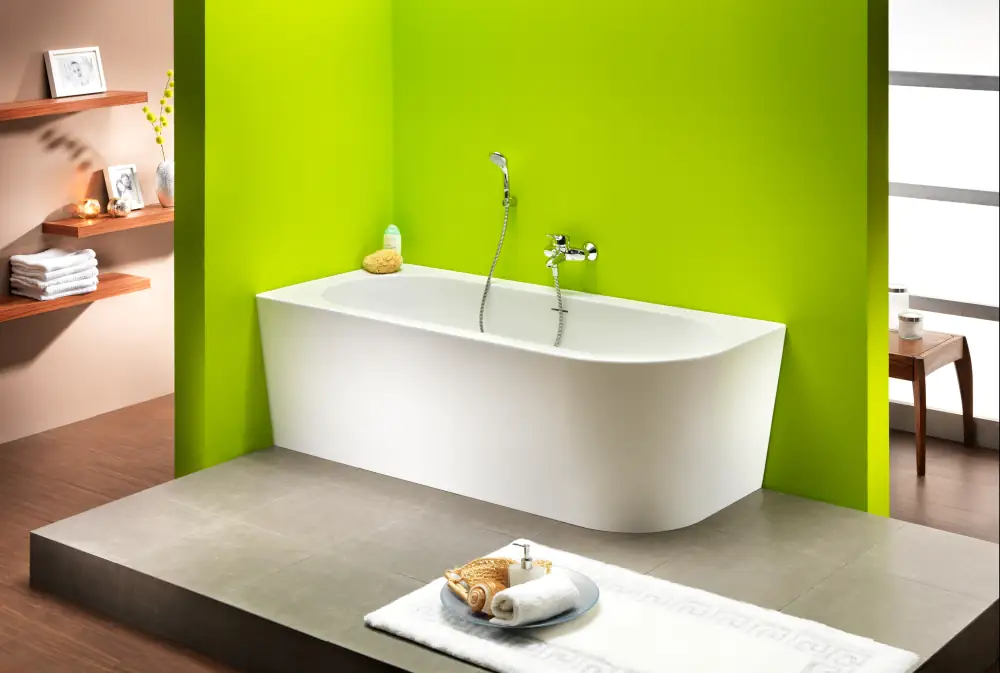 Ottofond Freistehende Badewanne Modena Corner Weiß rechts 178 x 78 x 44 cm