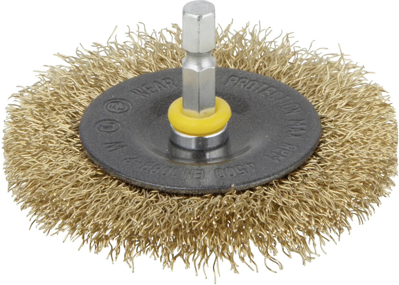 Wolfcraft Scheibendrahtbürste Ø 75 mm Messing Schaft 6 mm