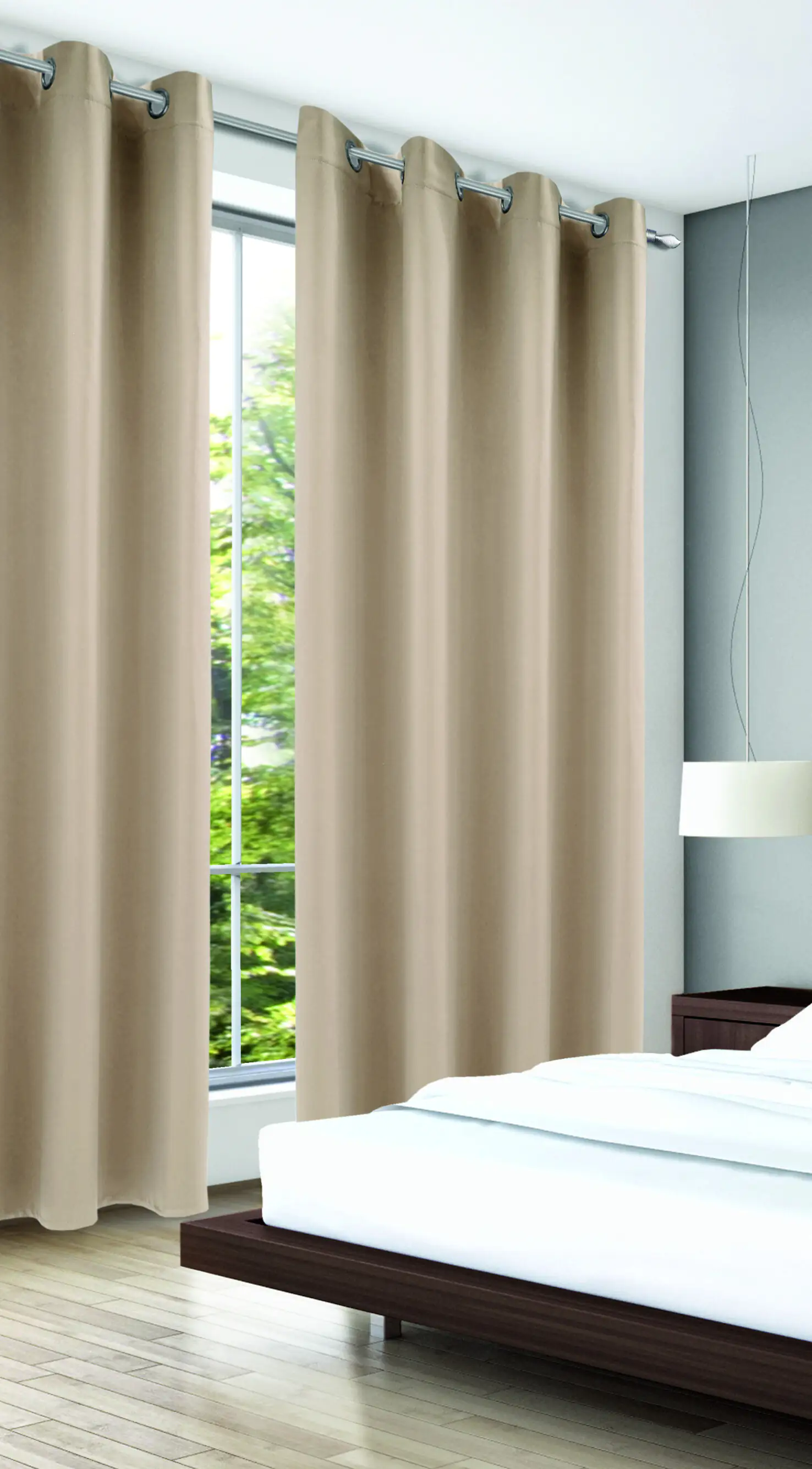 Neusser Collection Ösenschal DimOut Marene stein, 140 x 245 cm