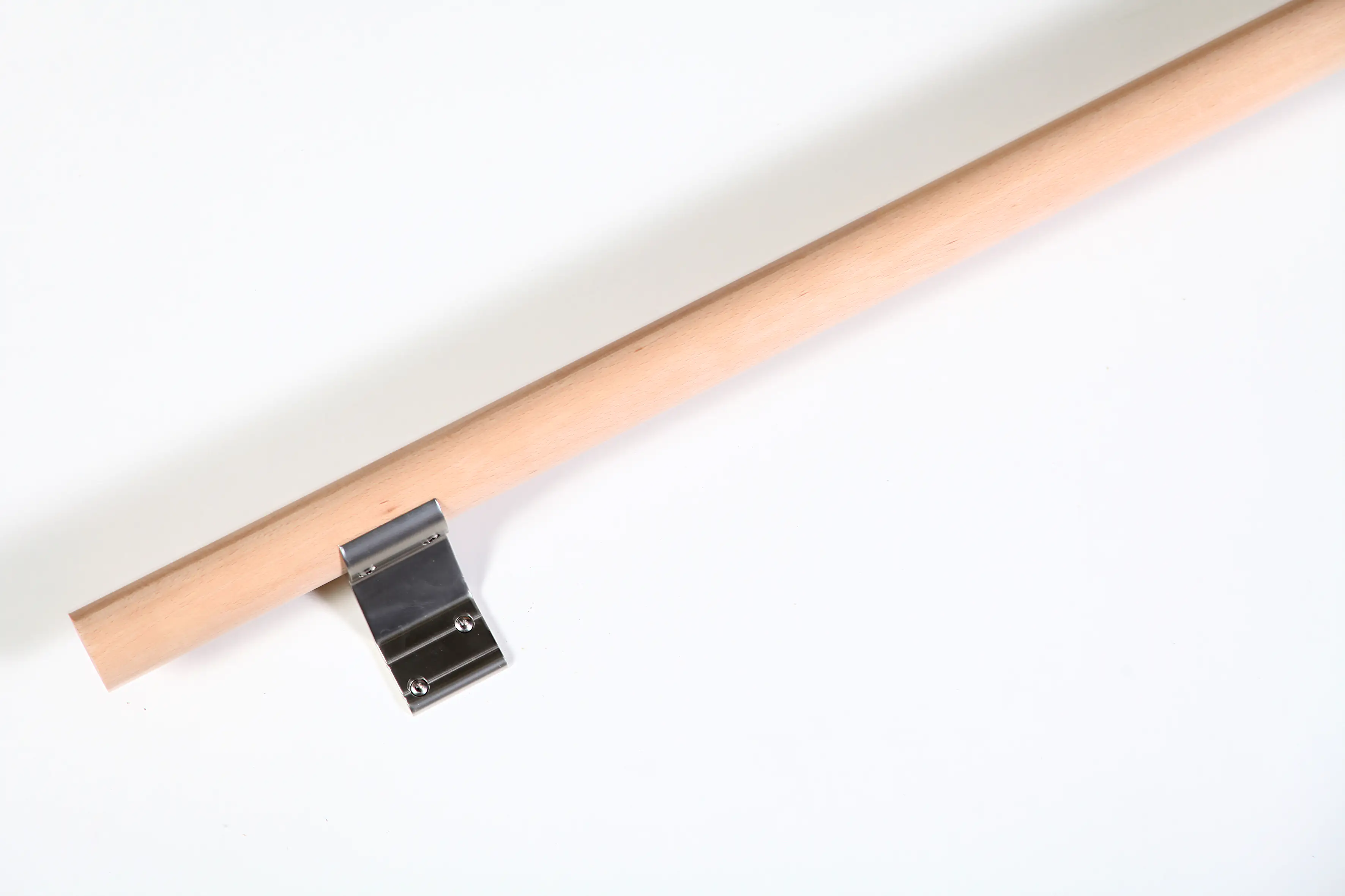 Handlaufset Buche mit Alu-Konsolen / 150 cm  Ø 40 mm