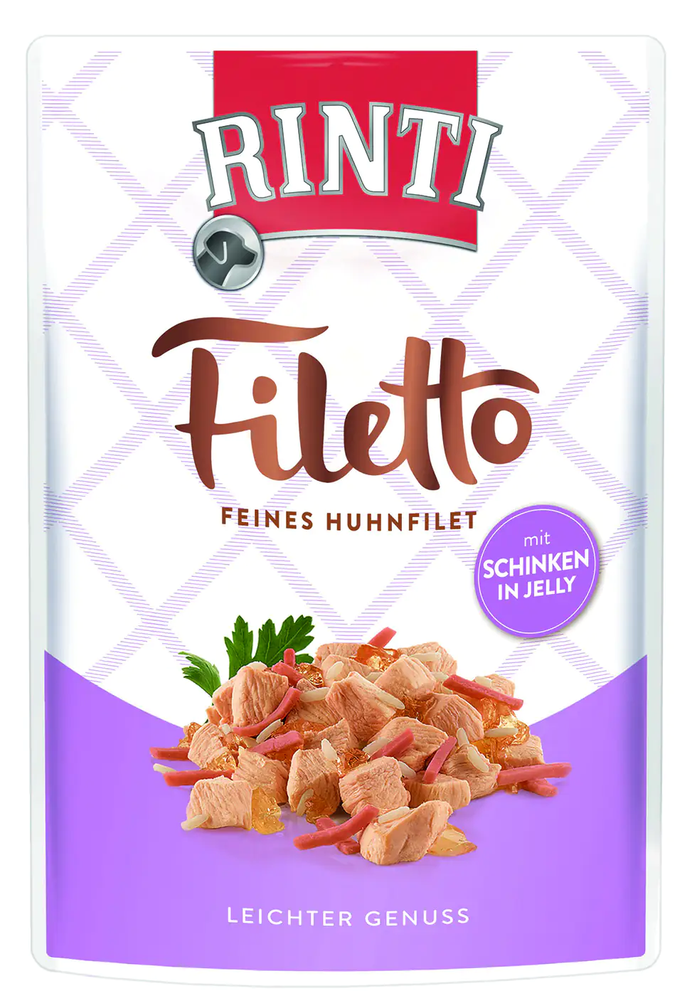 Rinti Filetto Hundenassfutter Adult 100 g Huhnfilet mit Schinken in Jelly Rinti Filetto Hundenassfutter Adult 100 g Huhnfilet mit Schinken in Jelly