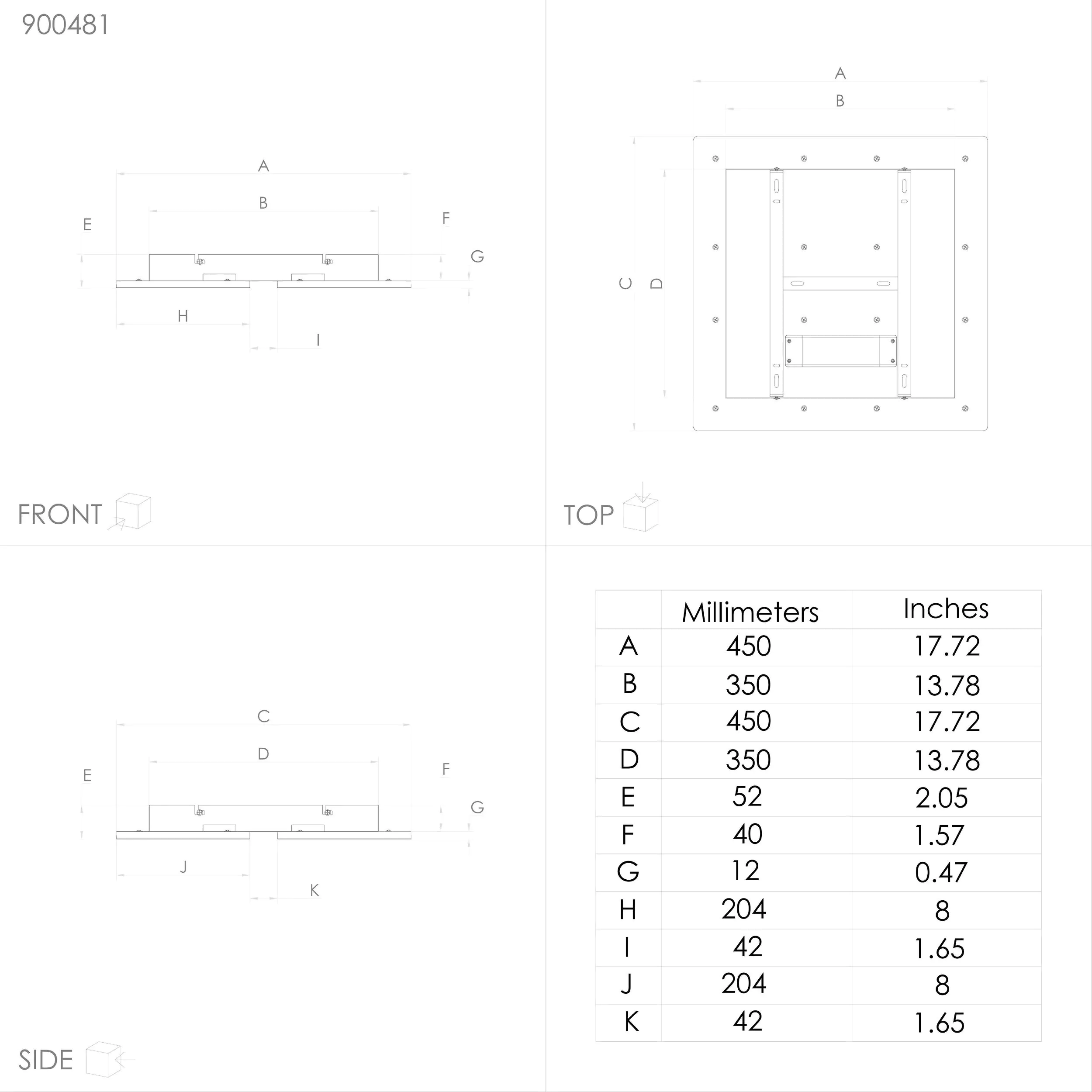Eglo Connect LED Deckenleuchte Padrogiano-Z weiß 45 x 45 cm mit vier Quadraten