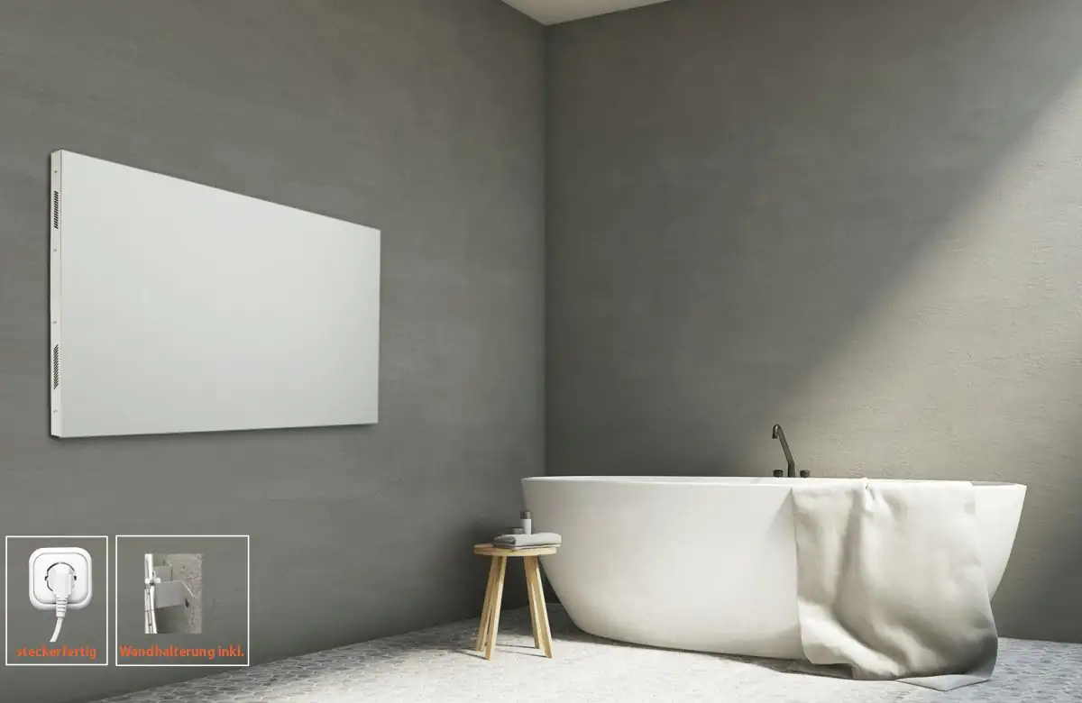 Bella Jolly Infrarot Metallheizkörper 60x120 cm 1100 Watt, weiß