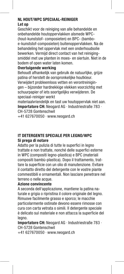 Gloria Holz und WPC Spezial-Reiniger Reinigungsmittel für Holzterrasse 1 L Gloria Holz und WPC Spezial-Reiniger Reinigungsmittel für Holzterrasse 1 L