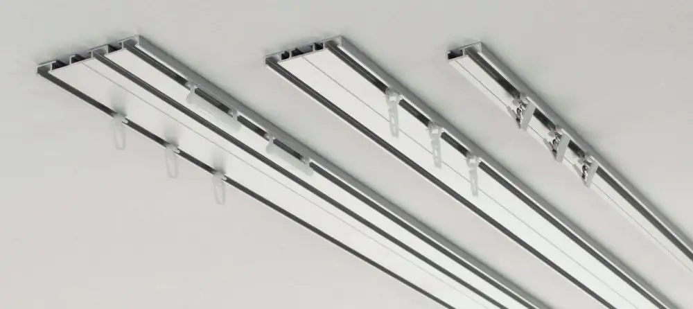 Gardinia Vorhangschiene 3-läufig - aluminium - 250 cm