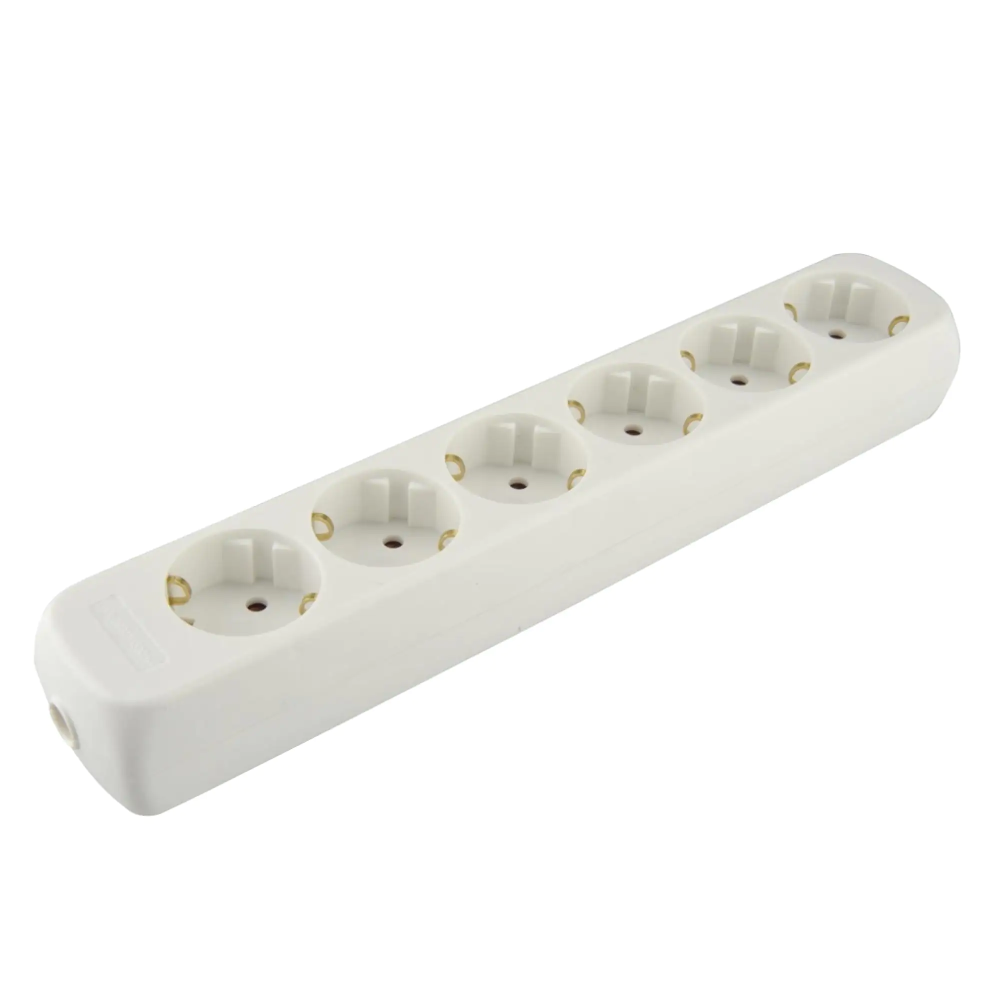 Unitec Steckdosenleiste 6-fach ohne Kabel Berührungsschutz, weiß