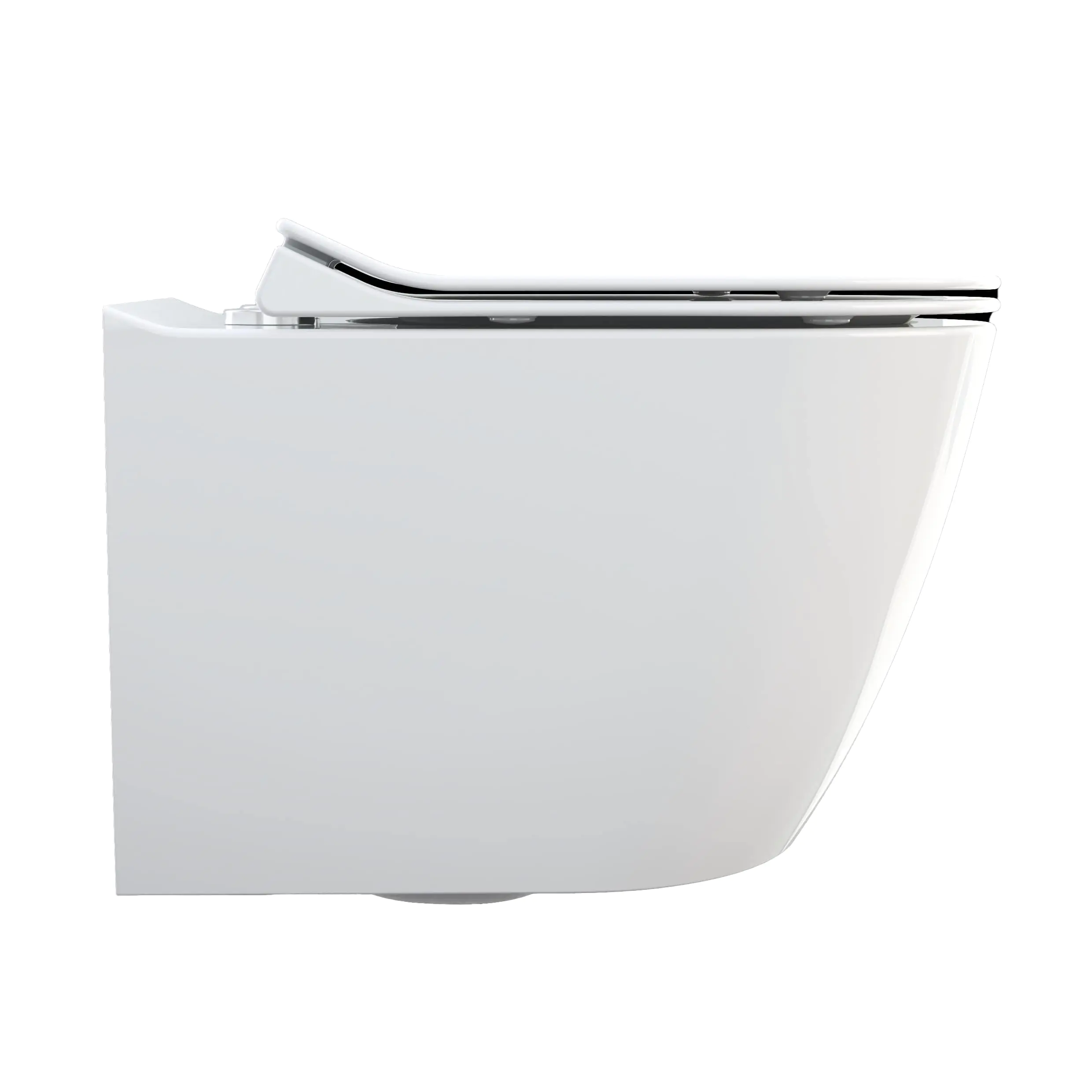 Primaster Wand WC spülrandlos Salvando Tiefspüler weiß inkl. WC Sitz 