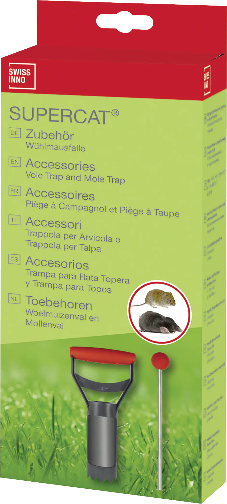 Swissinno SuperCat Wühlmausfalle Zubehörset Suchstab & Lochstecher für die SWISSINNO Wühlmausfalle