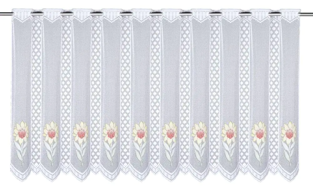 Neusser Collection Cafehausgardine gelb-rot, 60 x 145 cm