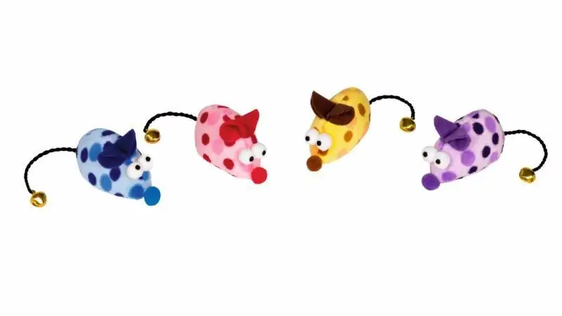 Nobby Katzenspielzeug Plüschmaus 6,5 cm - 2er Set sortiert