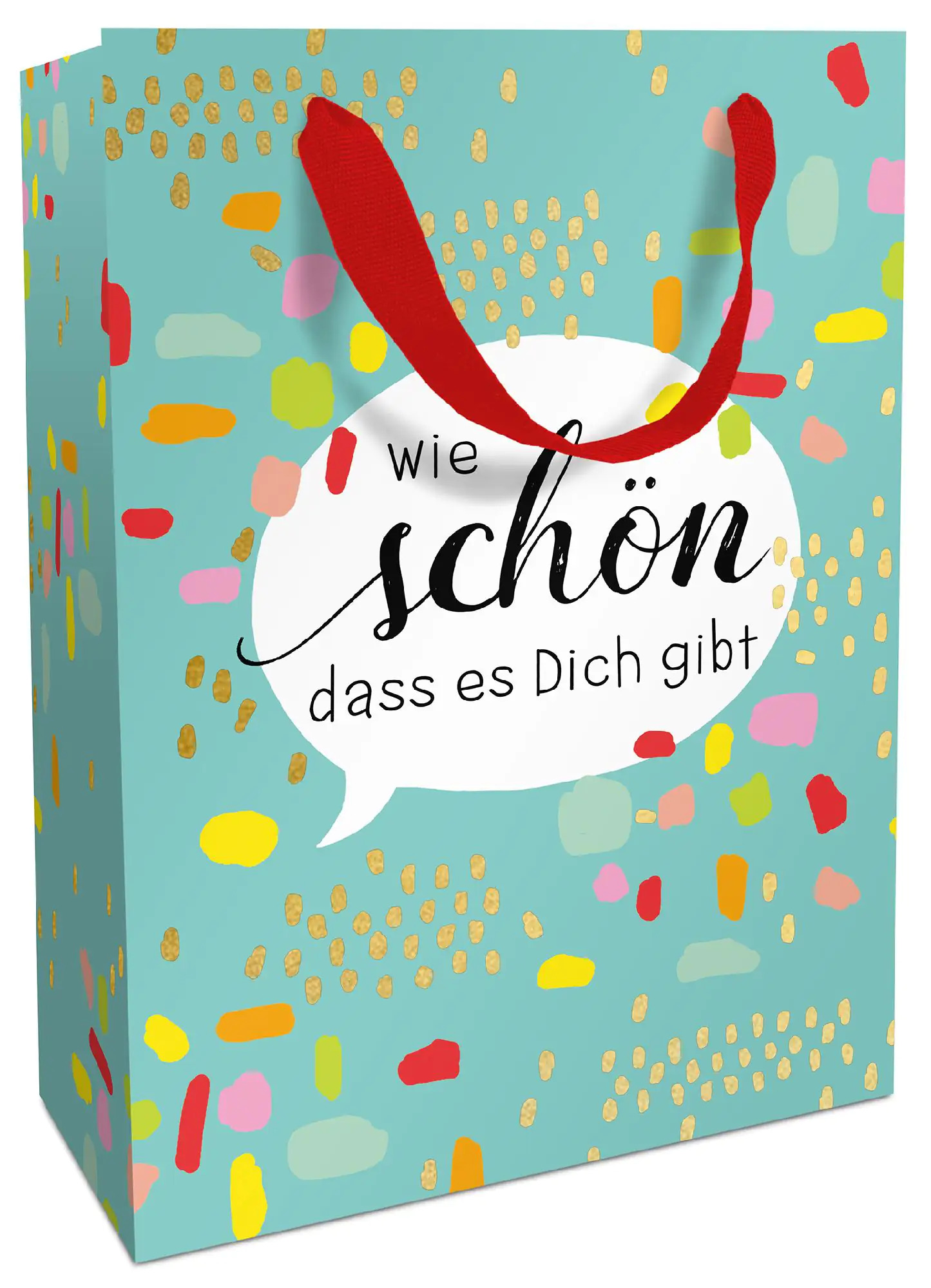 Braun & Company Geschenktasche türkis 26 x 36 x 13 cm