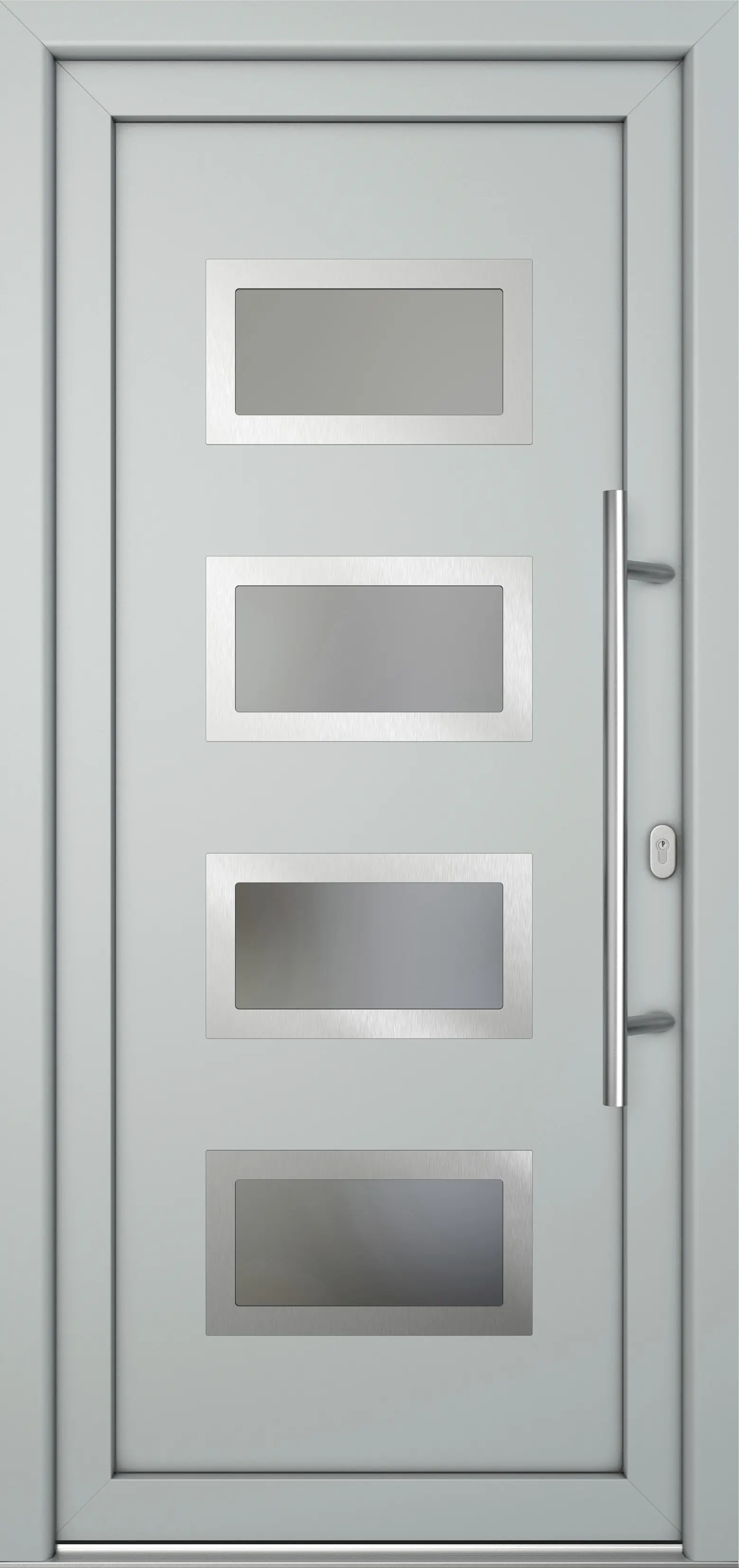 Meeth Haustür Signum Pro PVC Modell 92 108 x 208 cm DIN Rechts weiß/lichtgrau