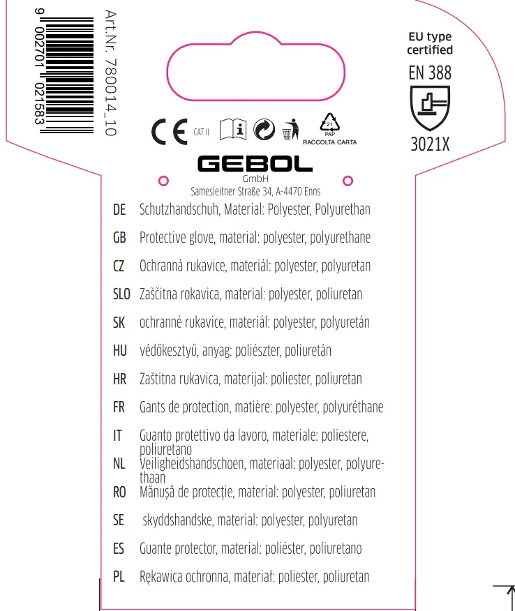 Gebol Handschuh Viola  