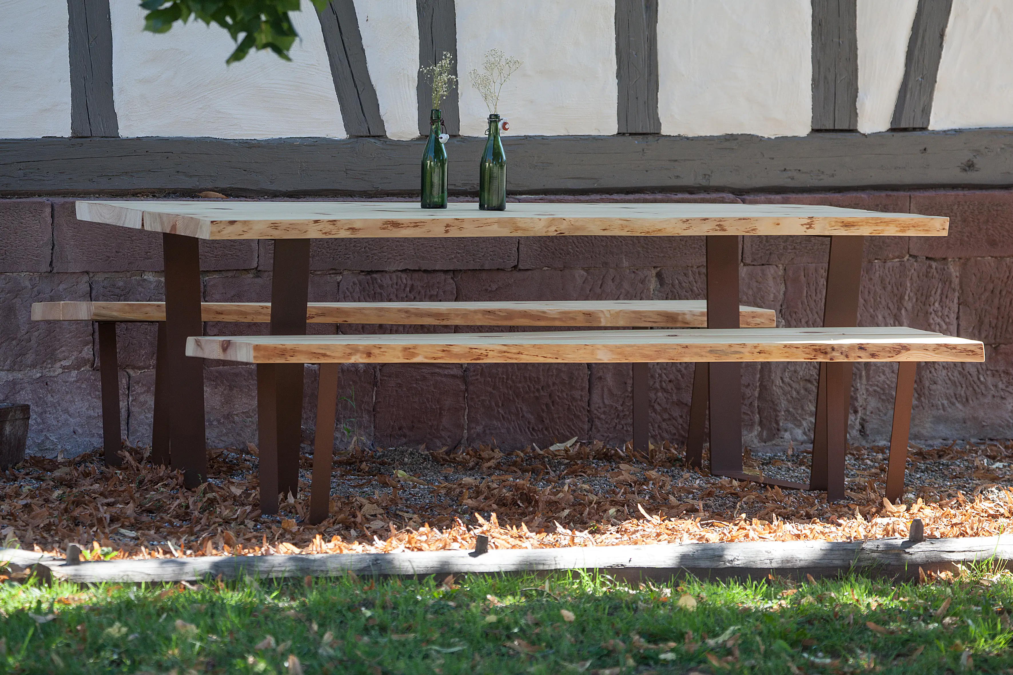 Dieda Tischbein V-Form rostoptik Maße: 71,0 x 70,0 x 10,0 cm