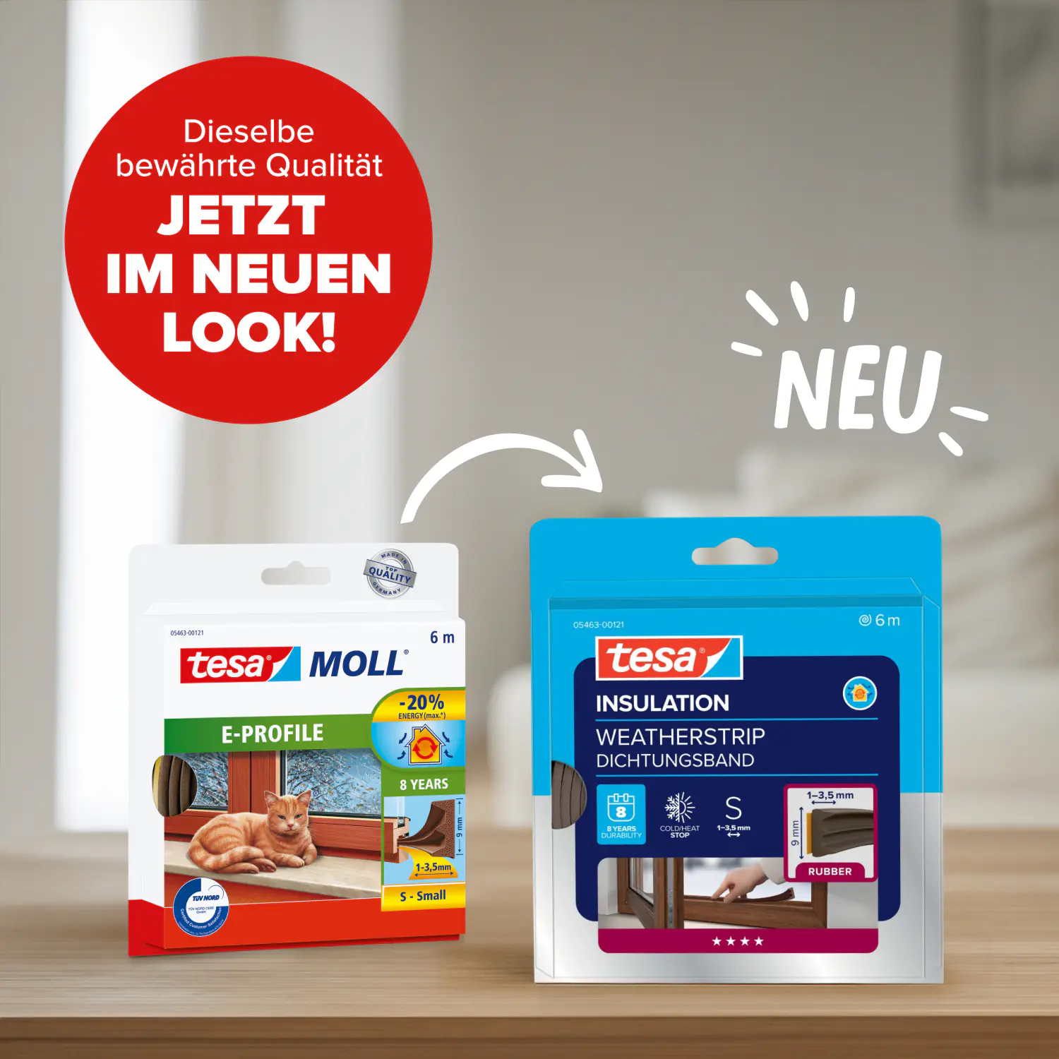 tesa Insulation E-Profil Classic 6 m, braun