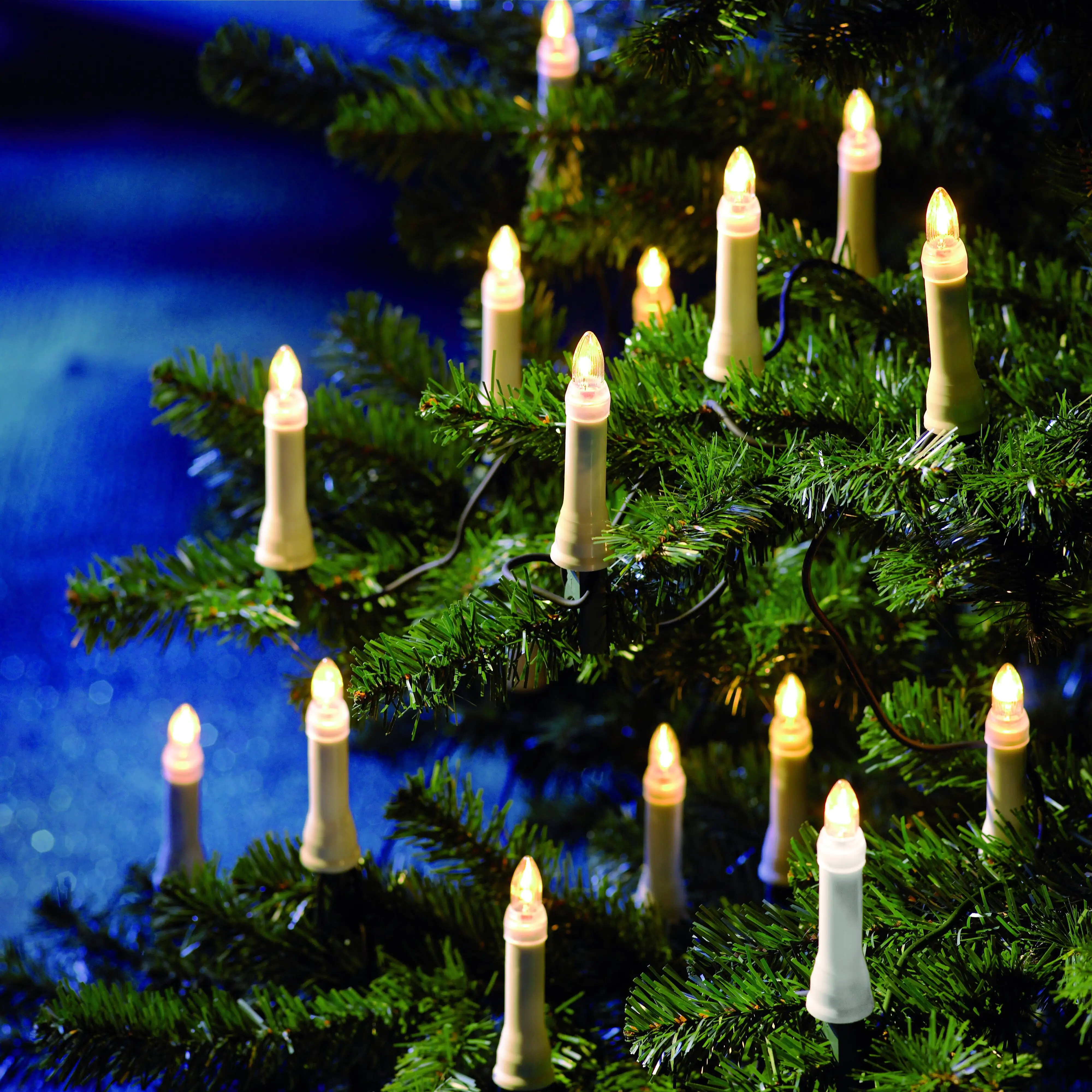 TrendLine LED-Kerzenlichterkette Außen 7,5 m warmweiß mit Timer