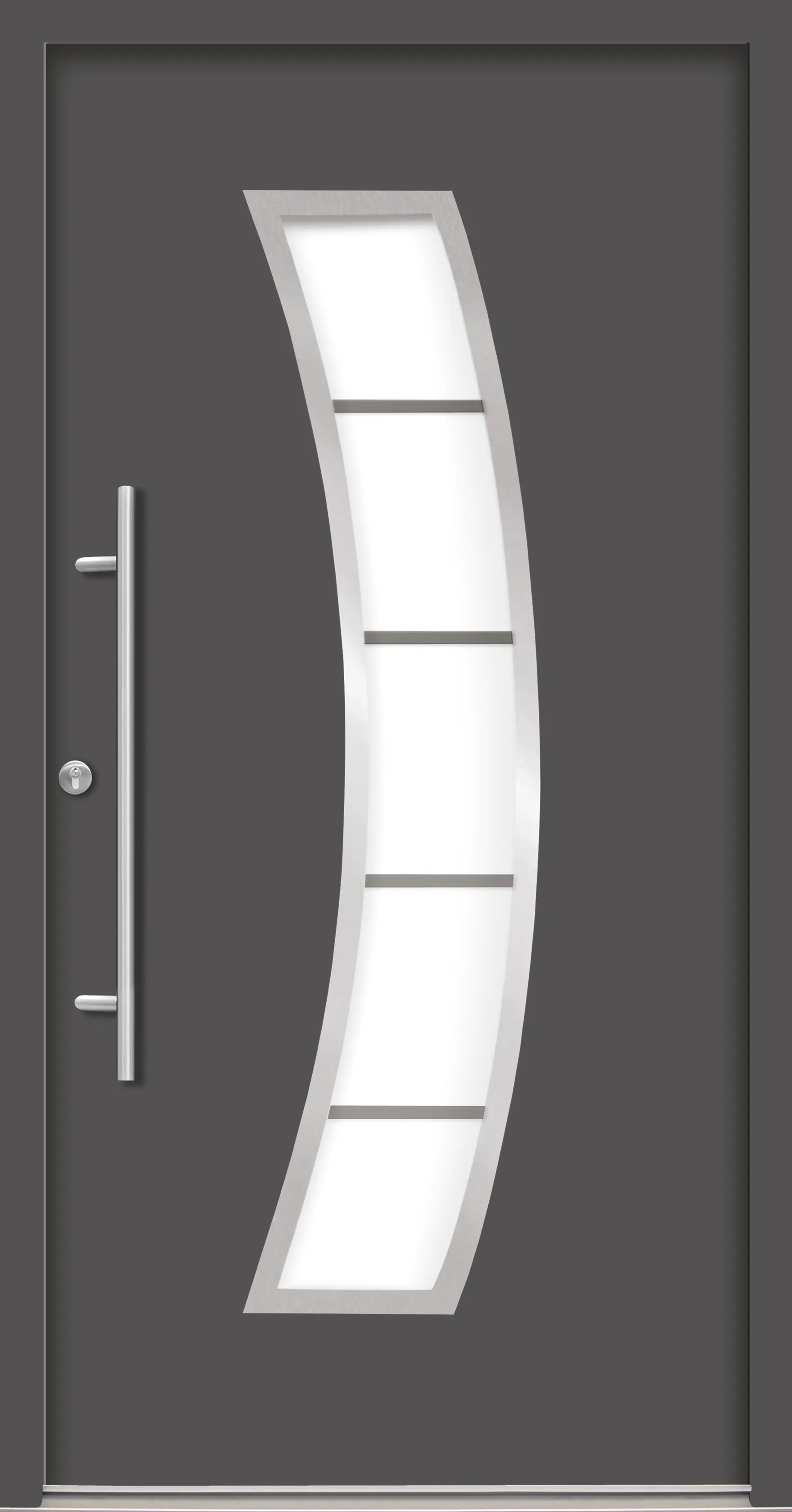 Splendoor Haustür Passivedoor Premium P14 Anthrazit DIN Links 100 x 210 cm