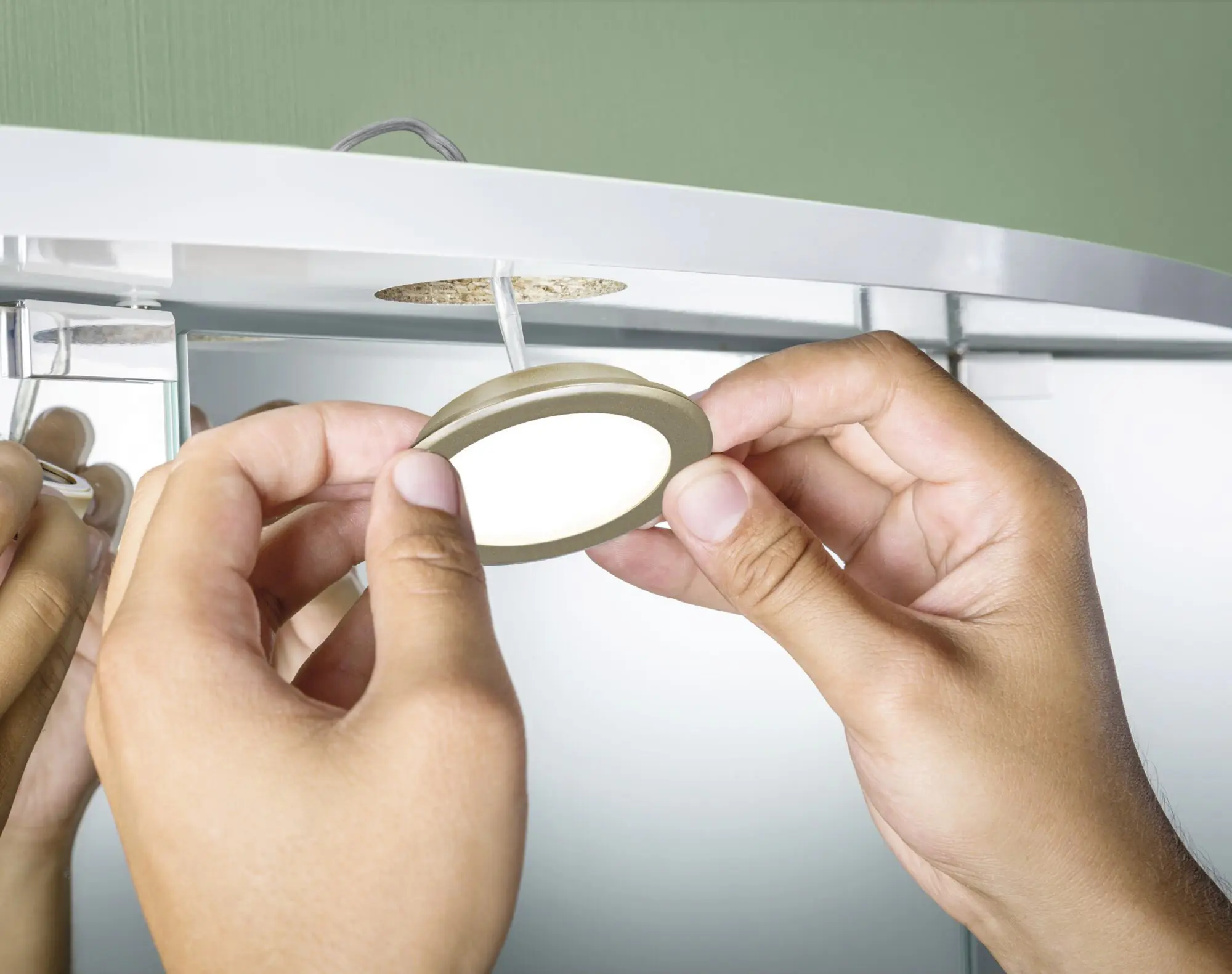 Paulmann LED Möbel-Einbauleuchte gold matt Ø 6,5 cm warmweiß 3er Set