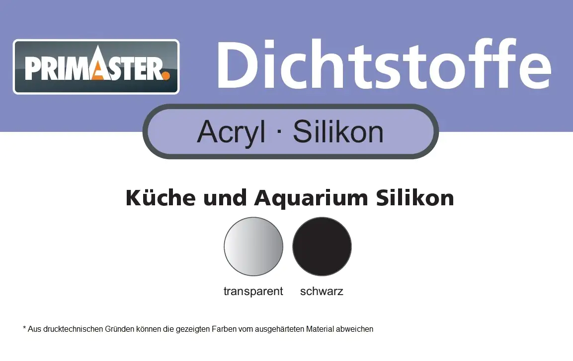 Primaster Silikon Küche & Aquarium schwarz 300 ml