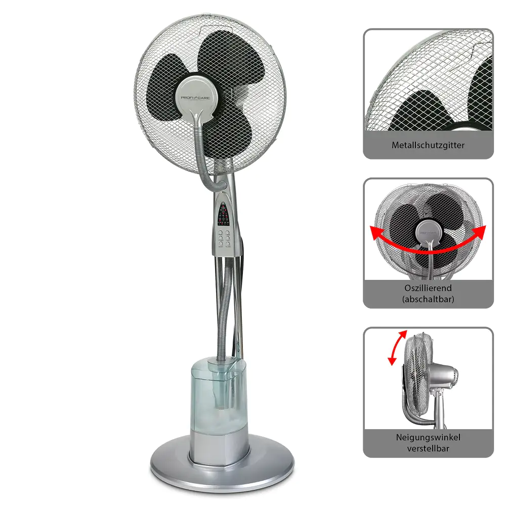 Proficare Standventilator mit Wasservernebelung PC VL 3069 LB Proficare Standventilator mit Wasservernebelung PC VL 3069 LB