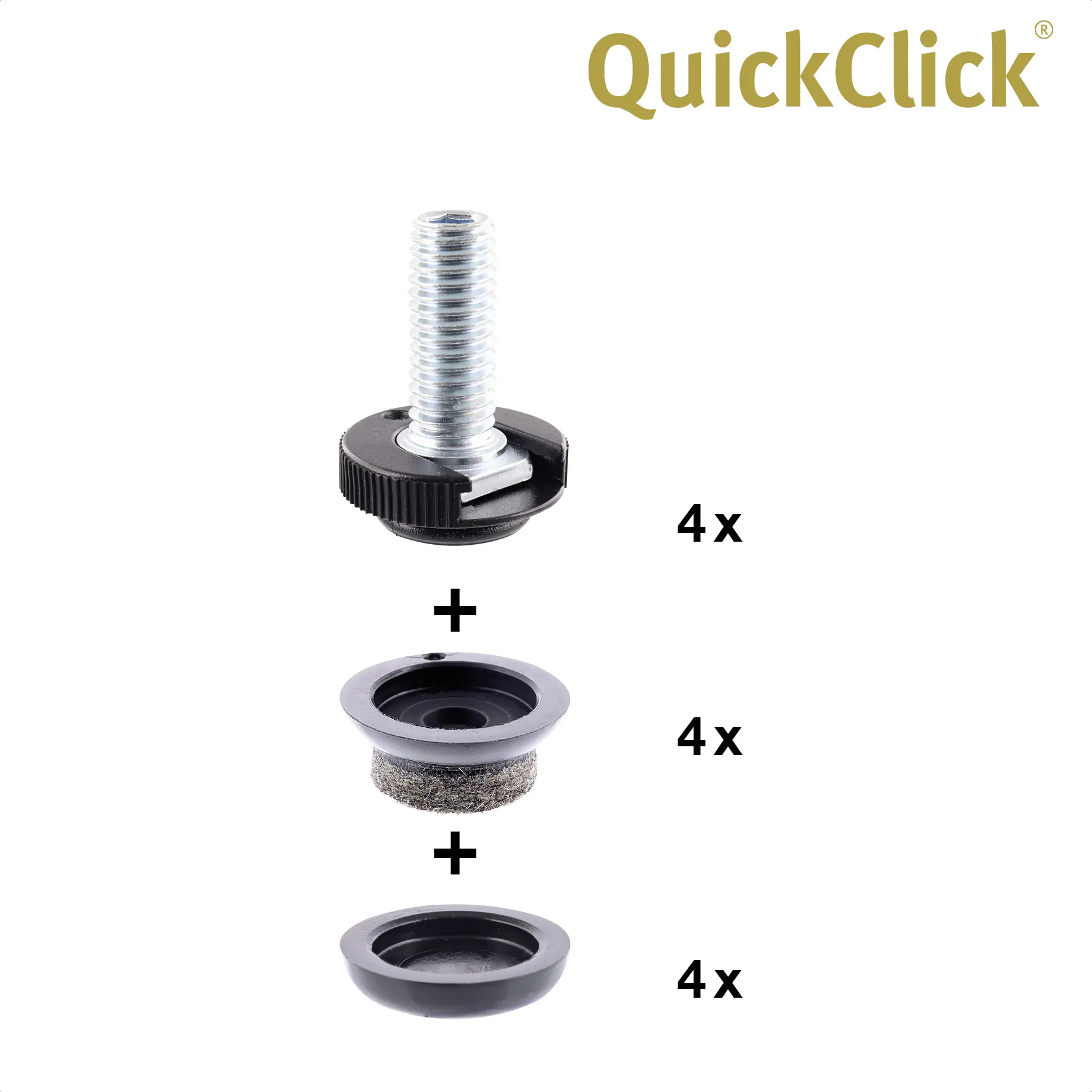 Wagner Möbelfuß Justus Slim Kunststoff Ø 2 x 2 cm schwarz 4 Stück