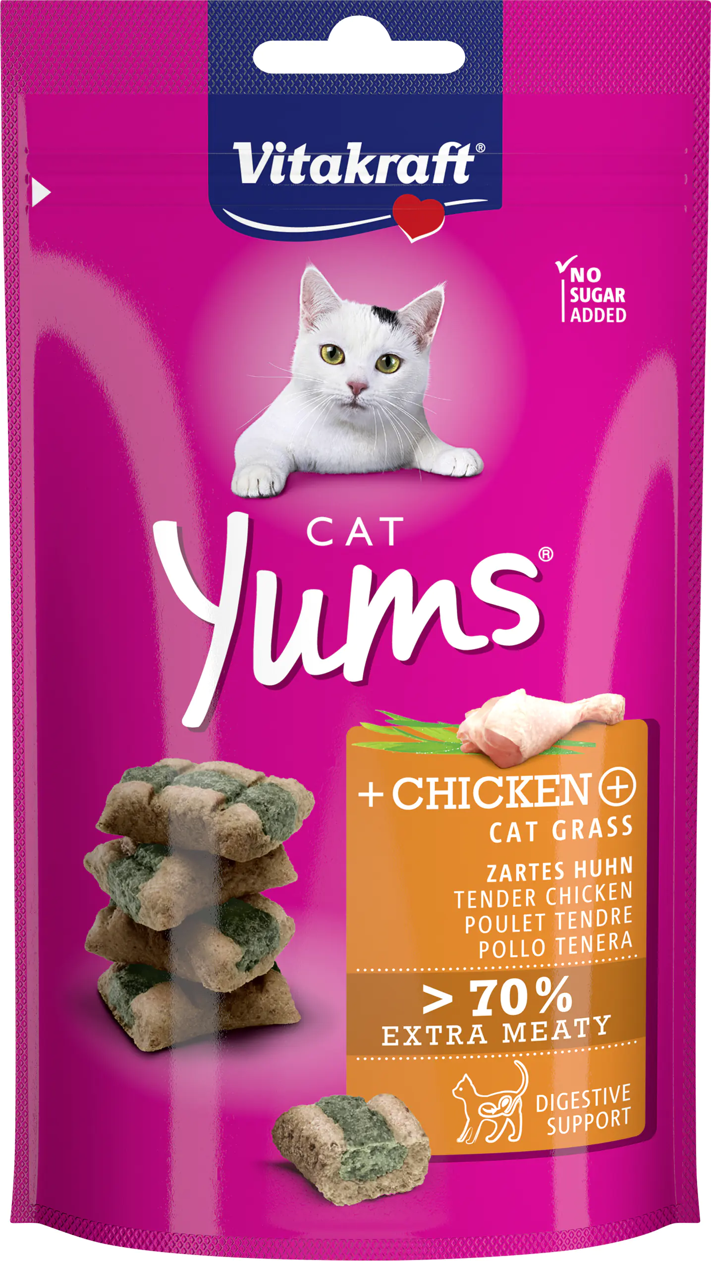 Vitakraft Cat Yums® Huhn & Katzengras 40 g