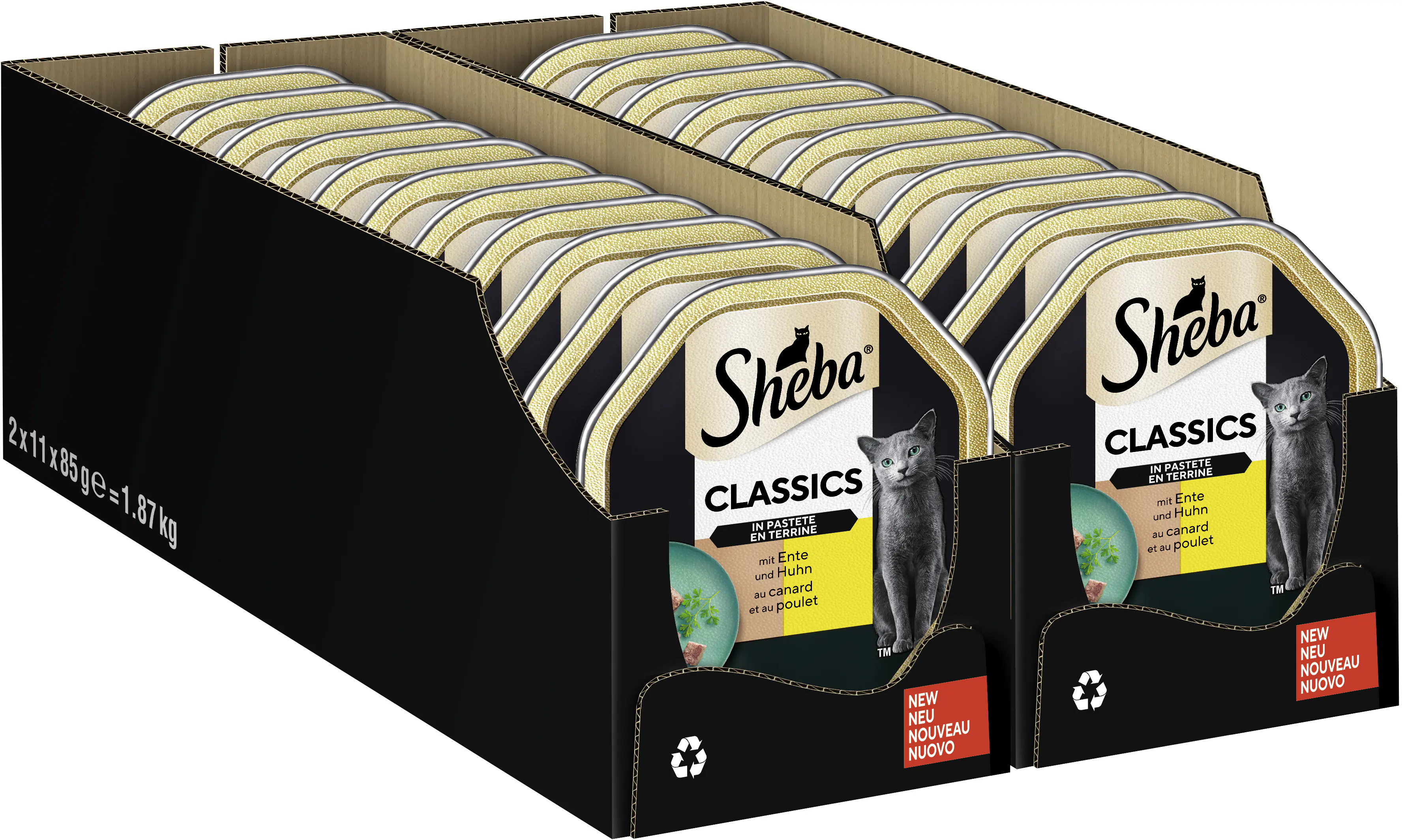 Sheba Classics in Pastete Katzennassfutter Adult 85 g Ente & Huhn