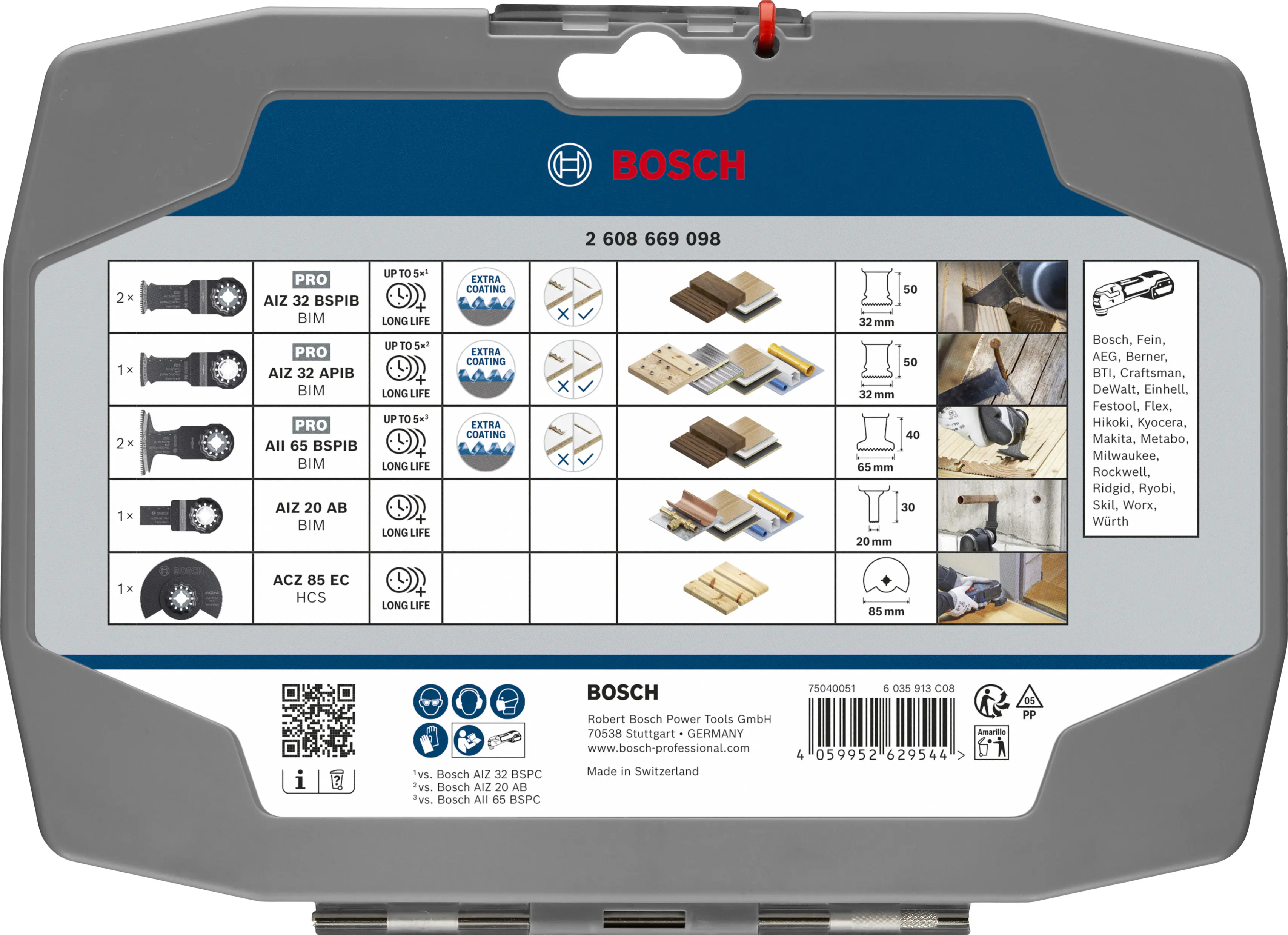 Bosch Sägeblatt-Set für Multifunktionswerkzeuge Starlock Holz 7-tlg.