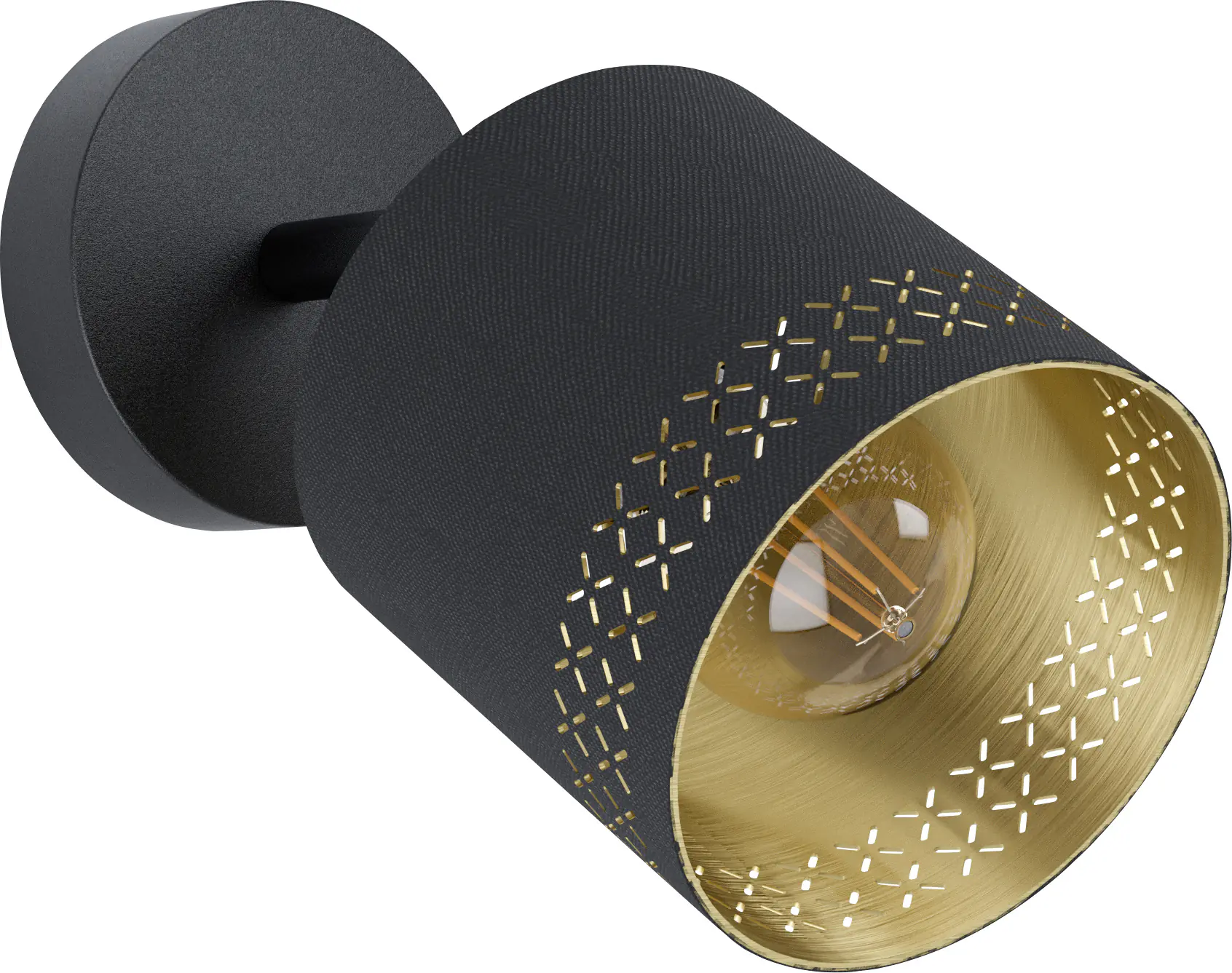 Eglo 1er Spot Esteperra schwarz-gold 24 x 12 cm E27