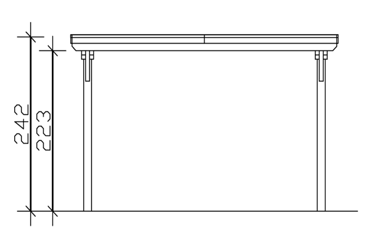 4018211022335_2111689 SKAN HOLZ Carport Emsland 404 x 604 cm mit Aluminiumdach