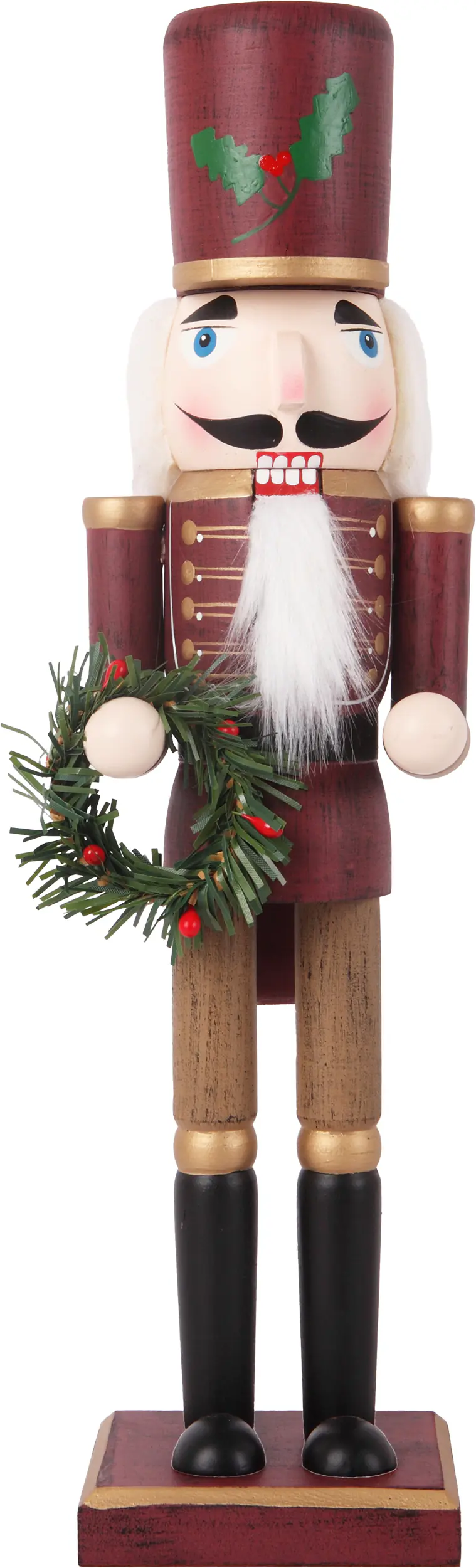 Dekofigur Nussknacker Holz 38 x 9 cm bunt