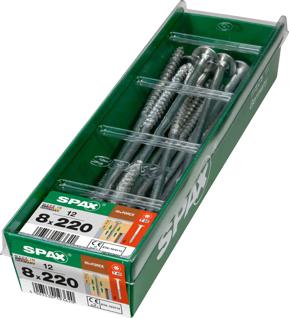 Spax Holzbauschrauben 8.0 x 220 mm TX 40 - 12 Stk.