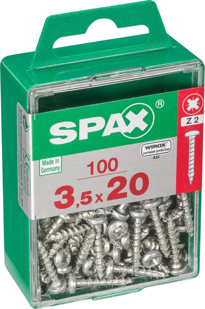 Spax Universalschrauben 3.5 x 20 mm TX 20 Rundkopf - 100 Stk.