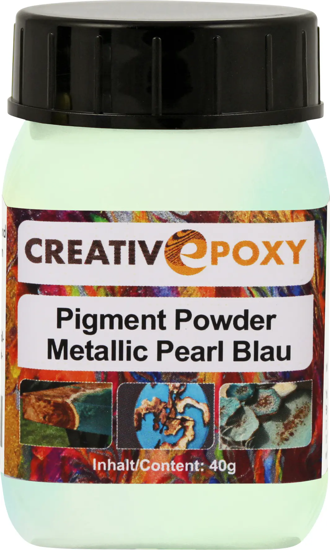 Pigment Pulver Pearl Blue 40 g Metallic Effekt