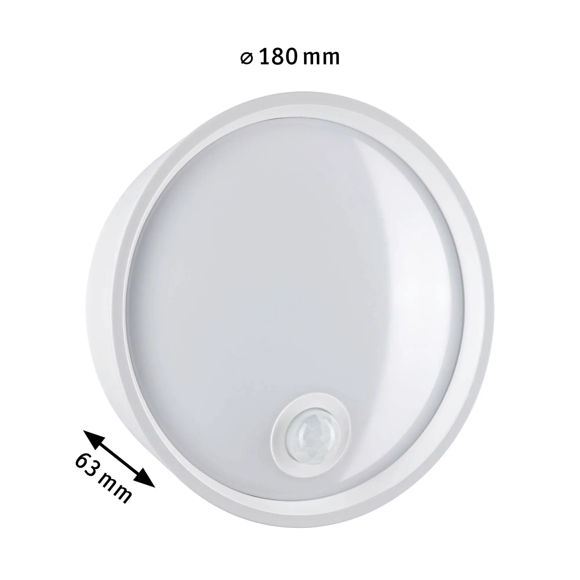 Paulmann LED Außenleuchte Platomo weiß Ø 18 cm mit Bewegungsmelder