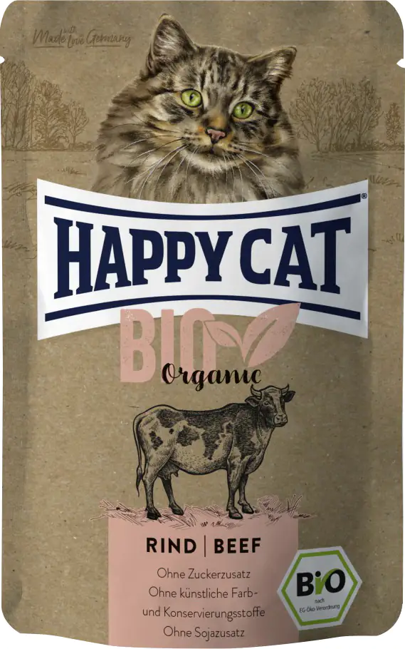 HappyCat Katzenfutter Bio Organic Rind 85 g